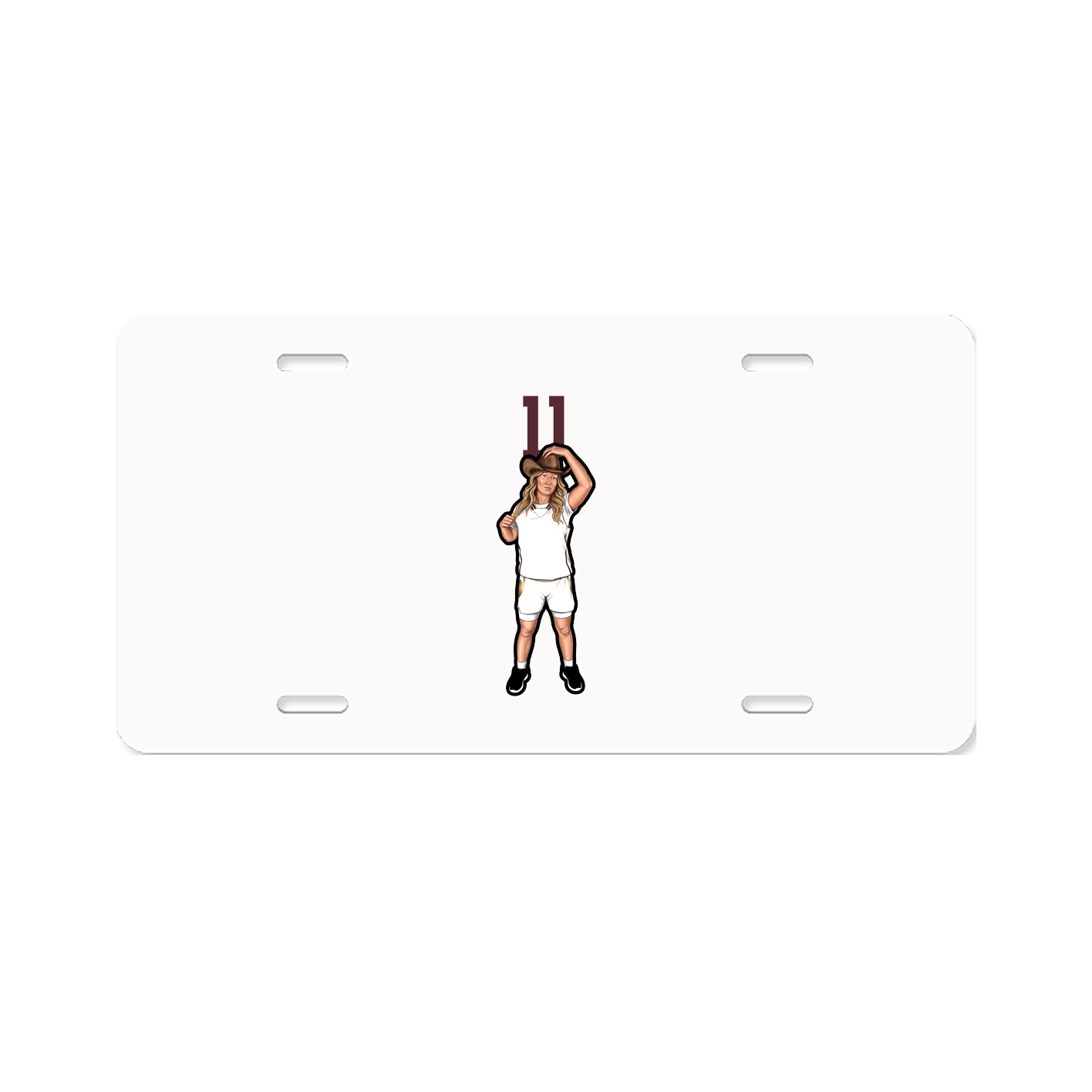 License Plate — Number Top in Classic