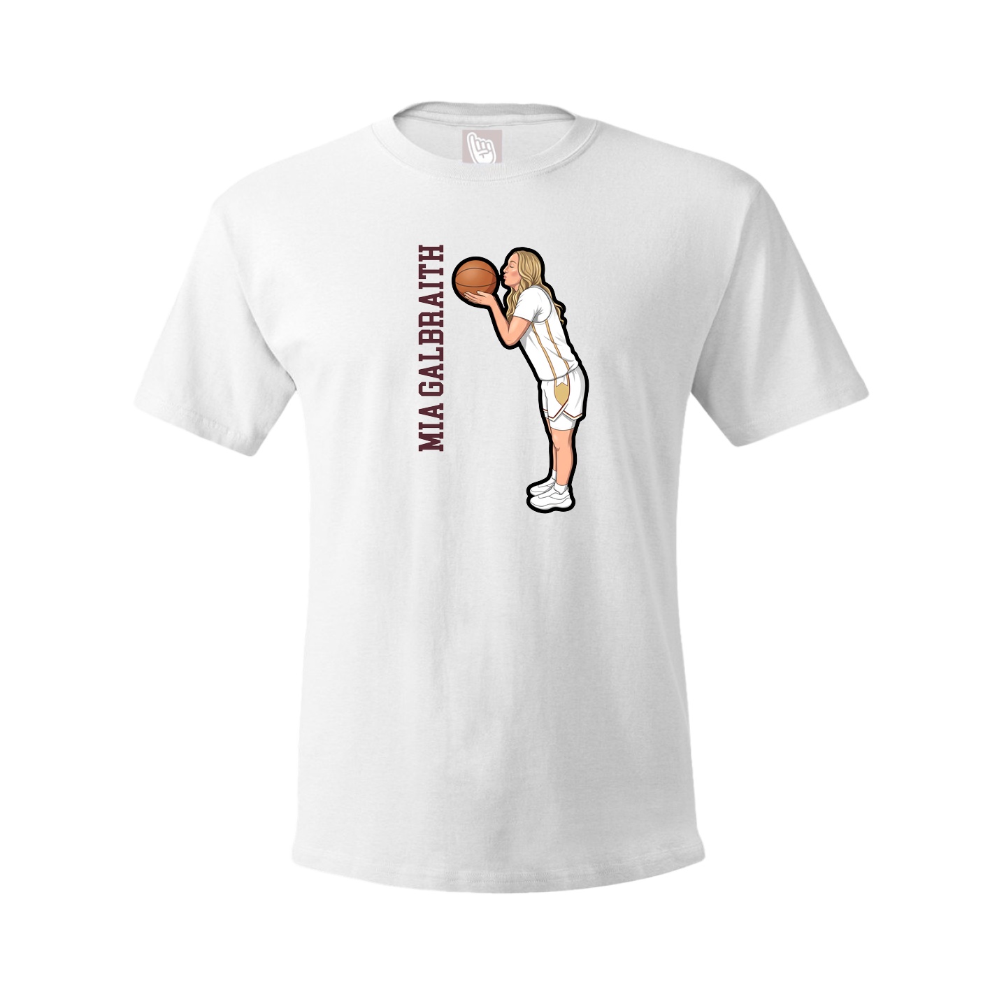 Tee — Name Vertical in White