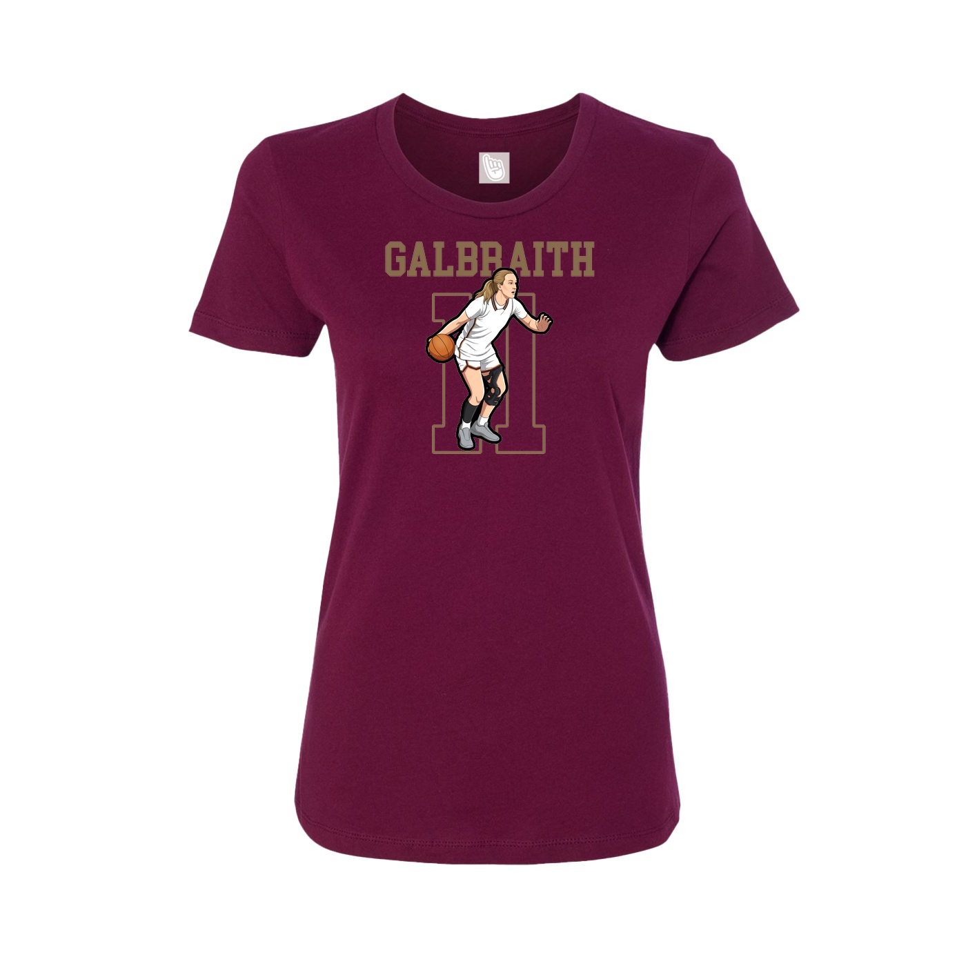 Fitted Women's Tee — Shirsey in Maroon
