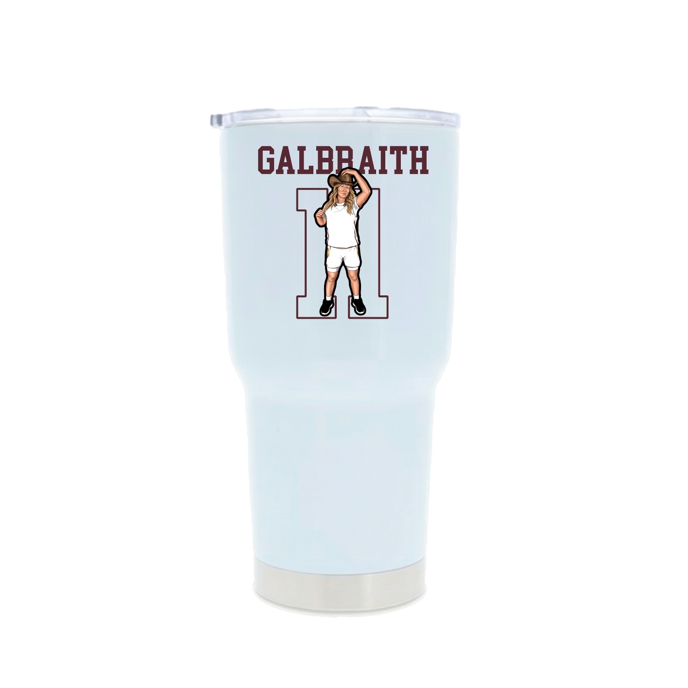 30oz Stainless Steel Tumbler — Shirsey in White