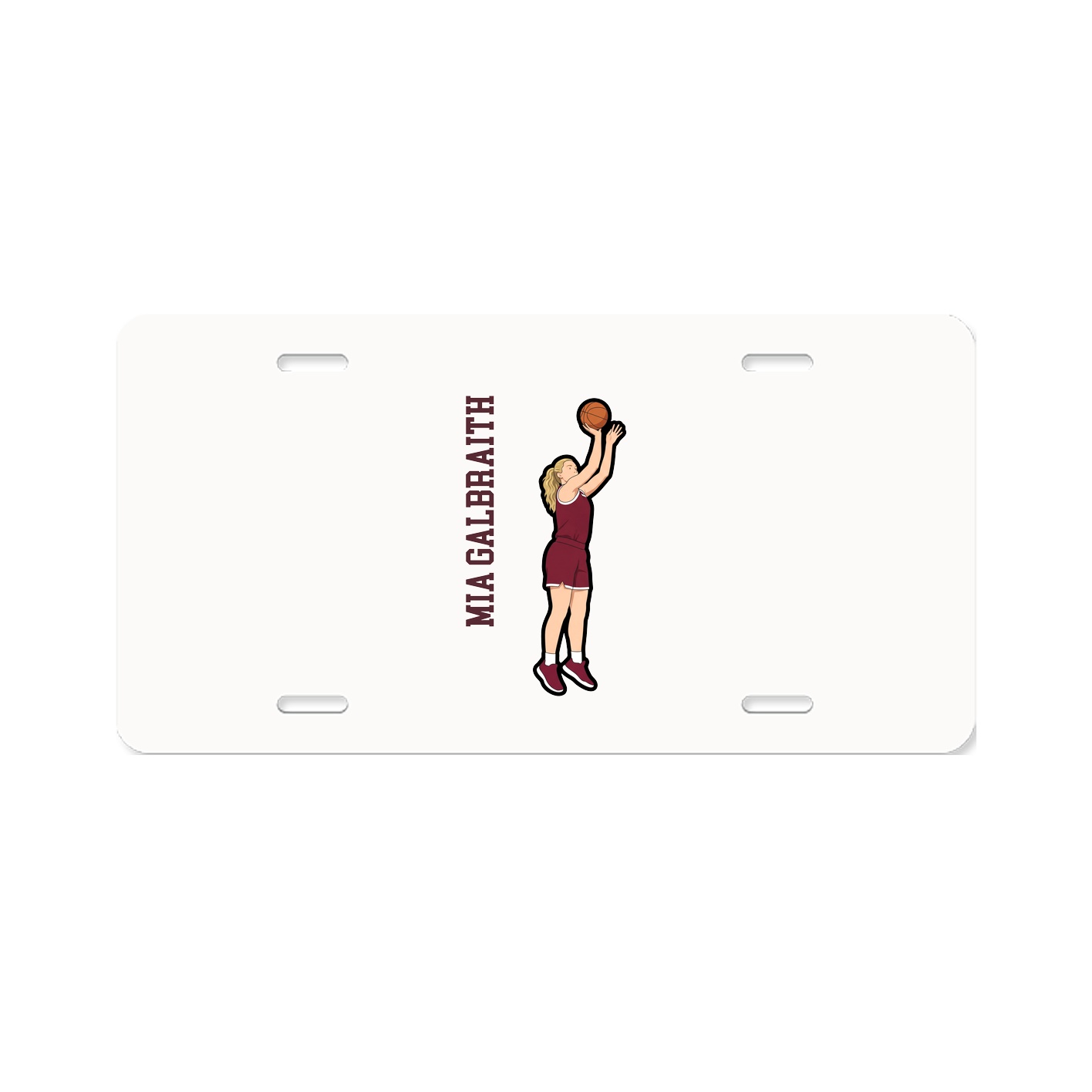 License Plate — Name Vertical in Classic