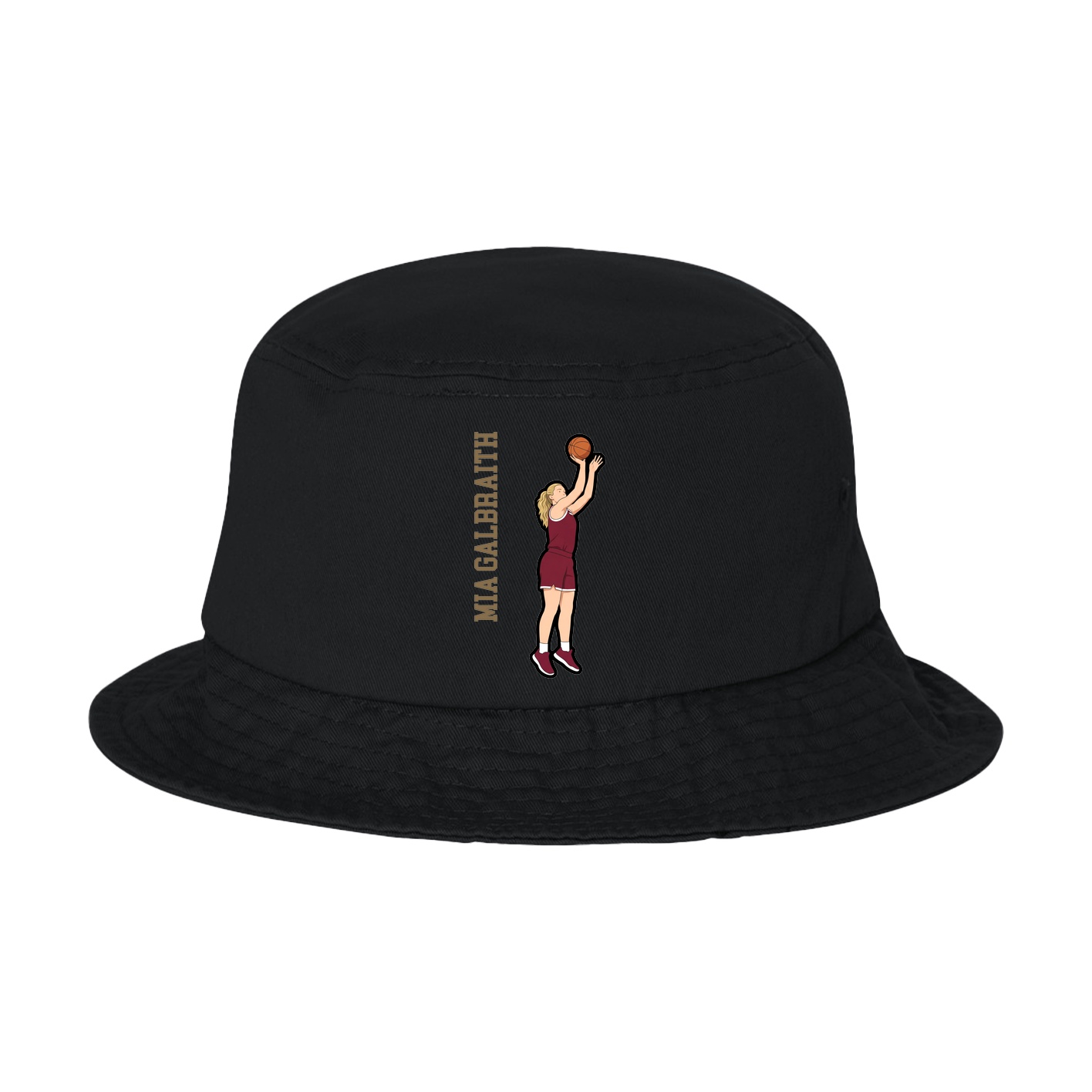 Bucket Cap — Name Vertical in Black