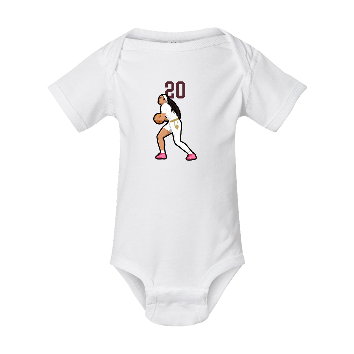 Baby Onesie — Number Top in White