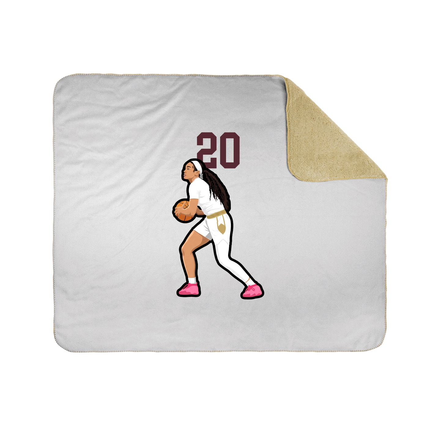 Throw Blanket — Number Top in White