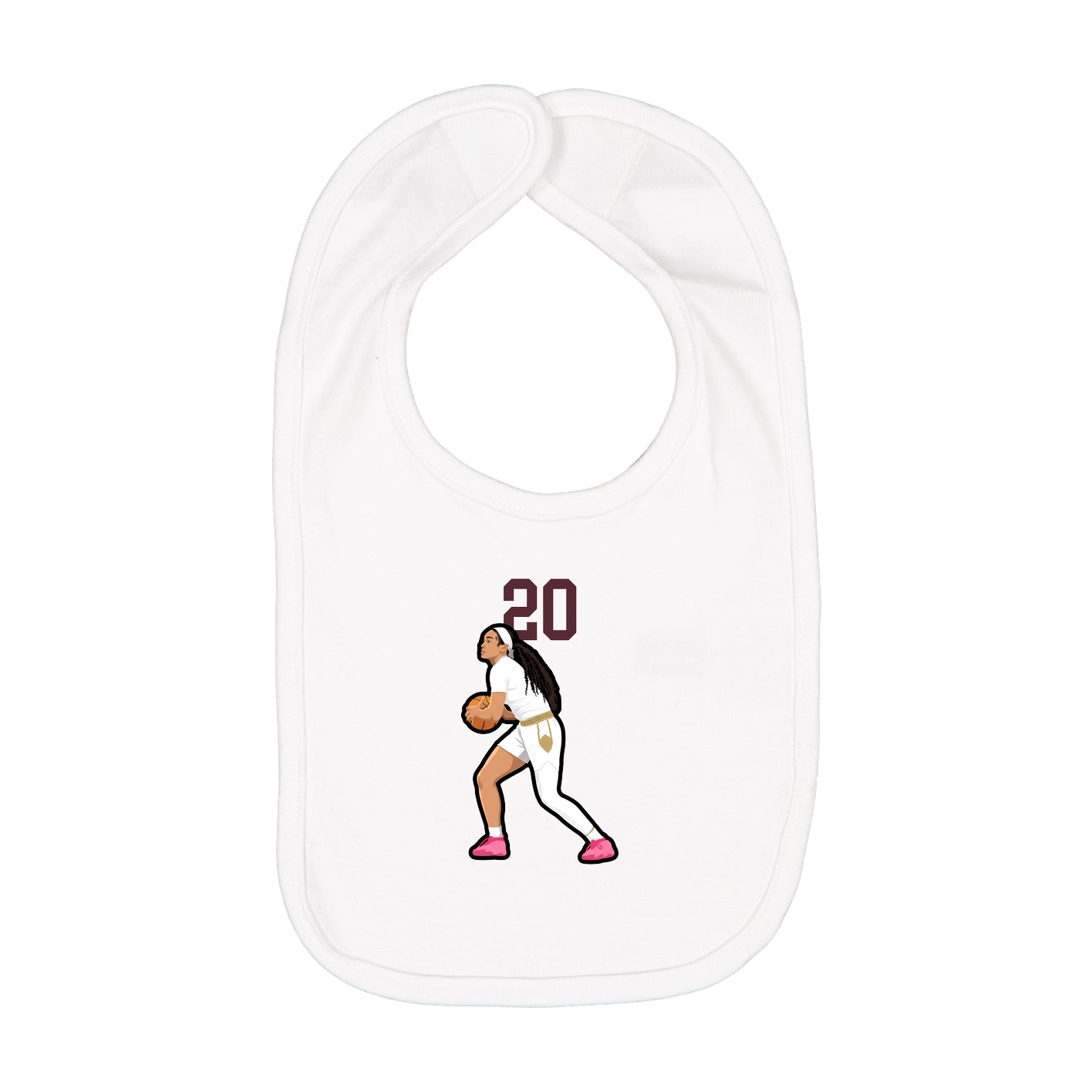 Infant Bib — Number Top in White