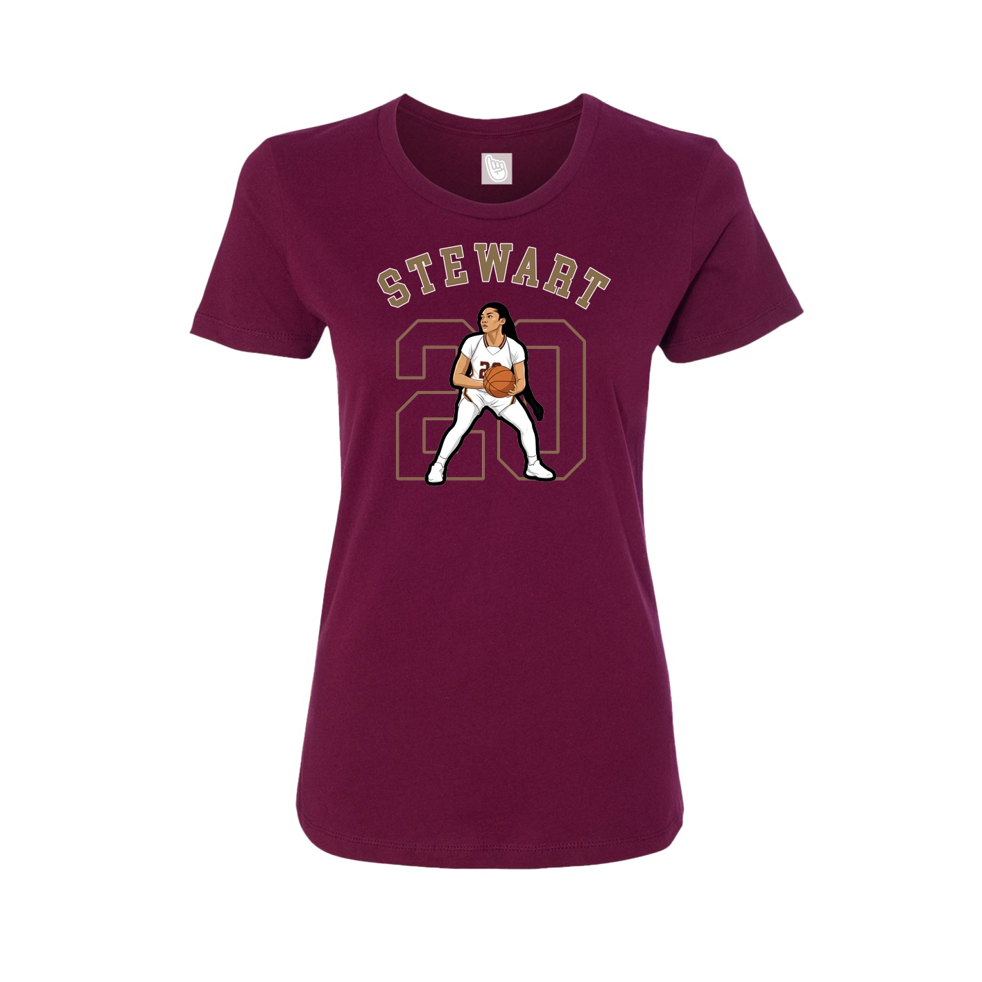 Fitted Women's Tee — Shirsey Arch in Maroon