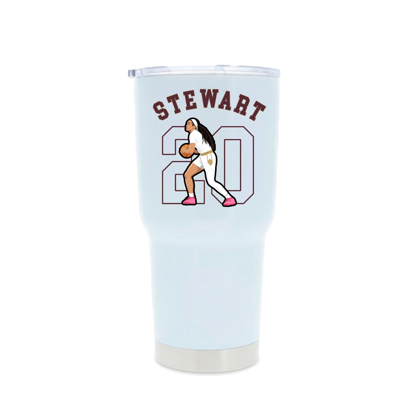 30oz Stainless Steel Tumbler — Shirsey Arch in White