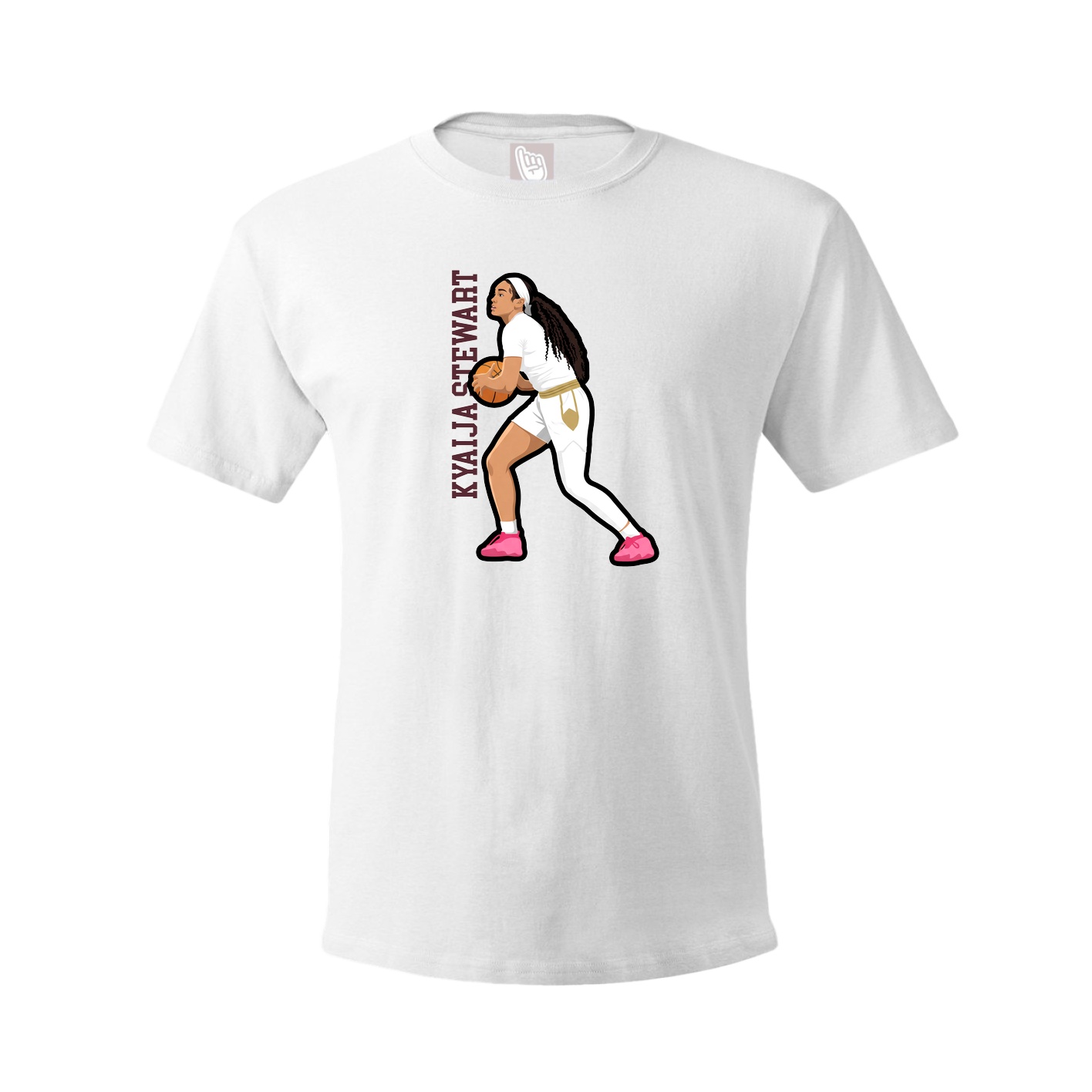 Tee — Name Vertical in White