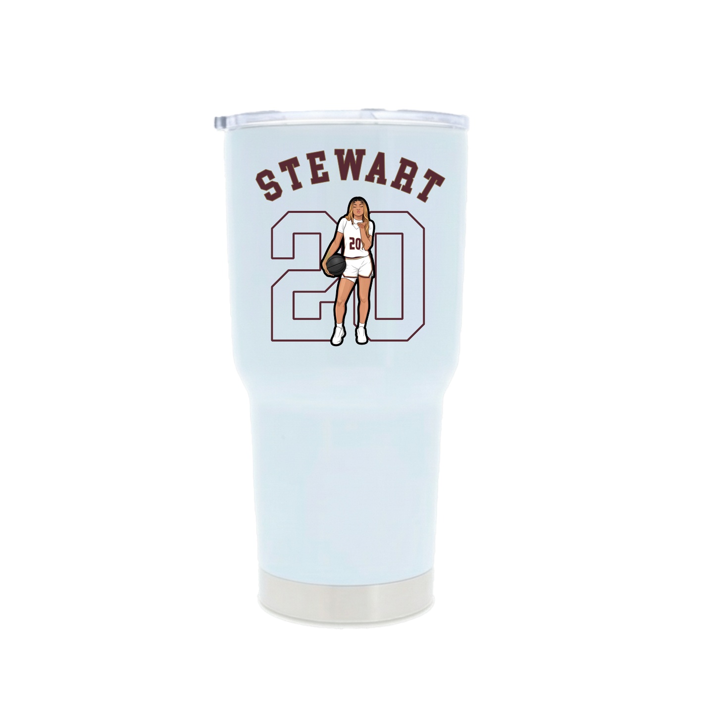 30oz Stainless Steel Tumbler — Shirsey Arch in White