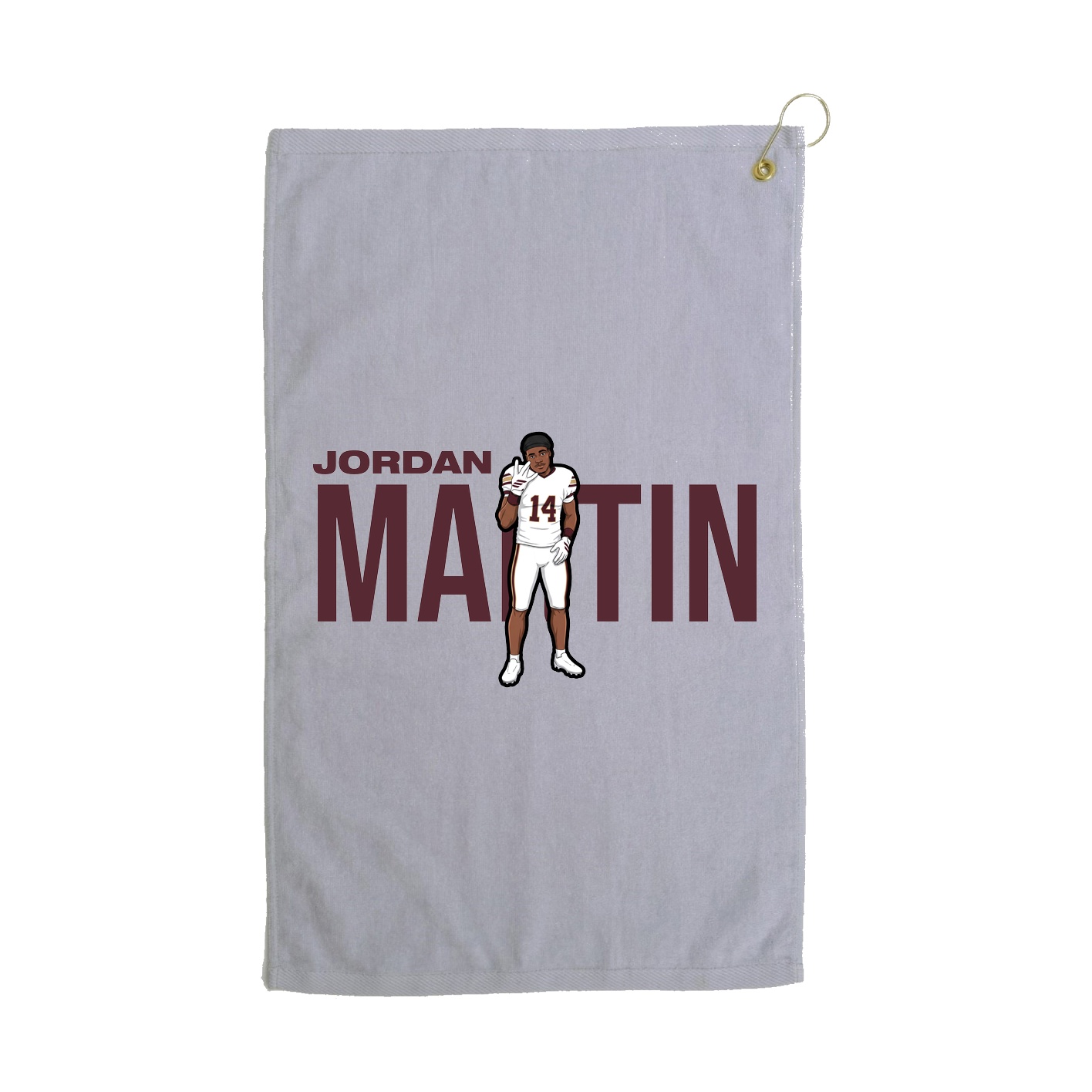 Golf Towel — Player Name in Grey
