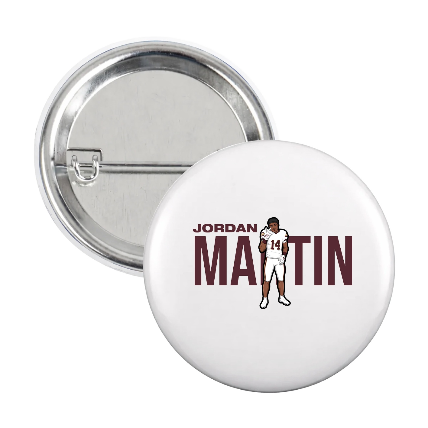 Game Day Button — Player Name in White