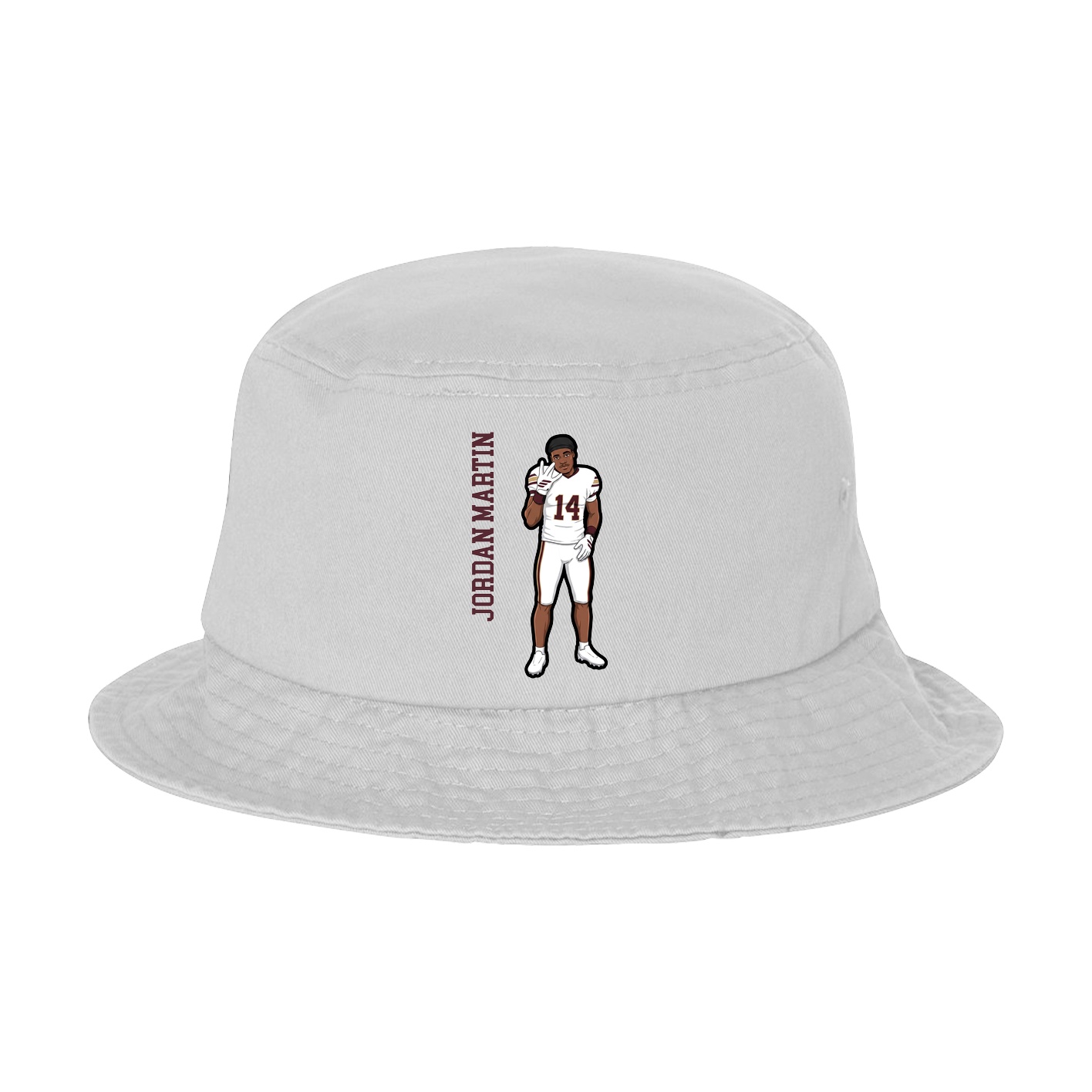 Bucket Cap — Name Vertical in White