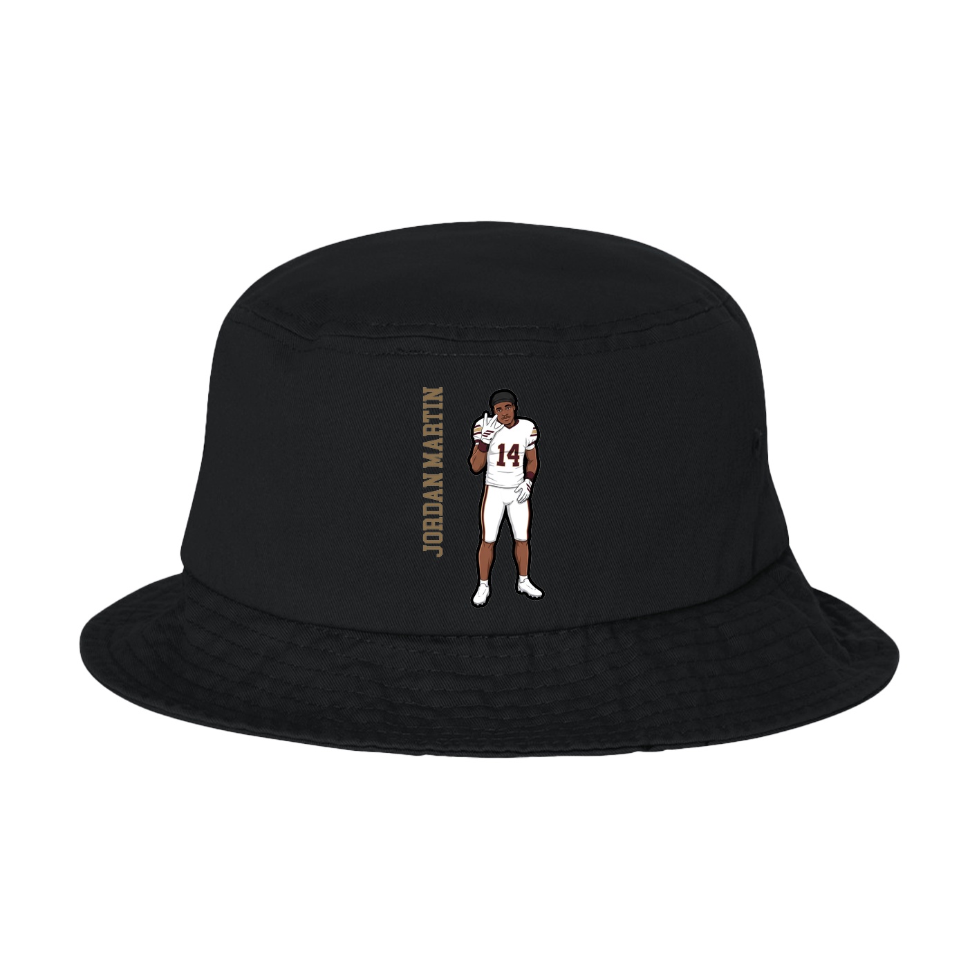 Bucket Cap — Name Vertical in Black