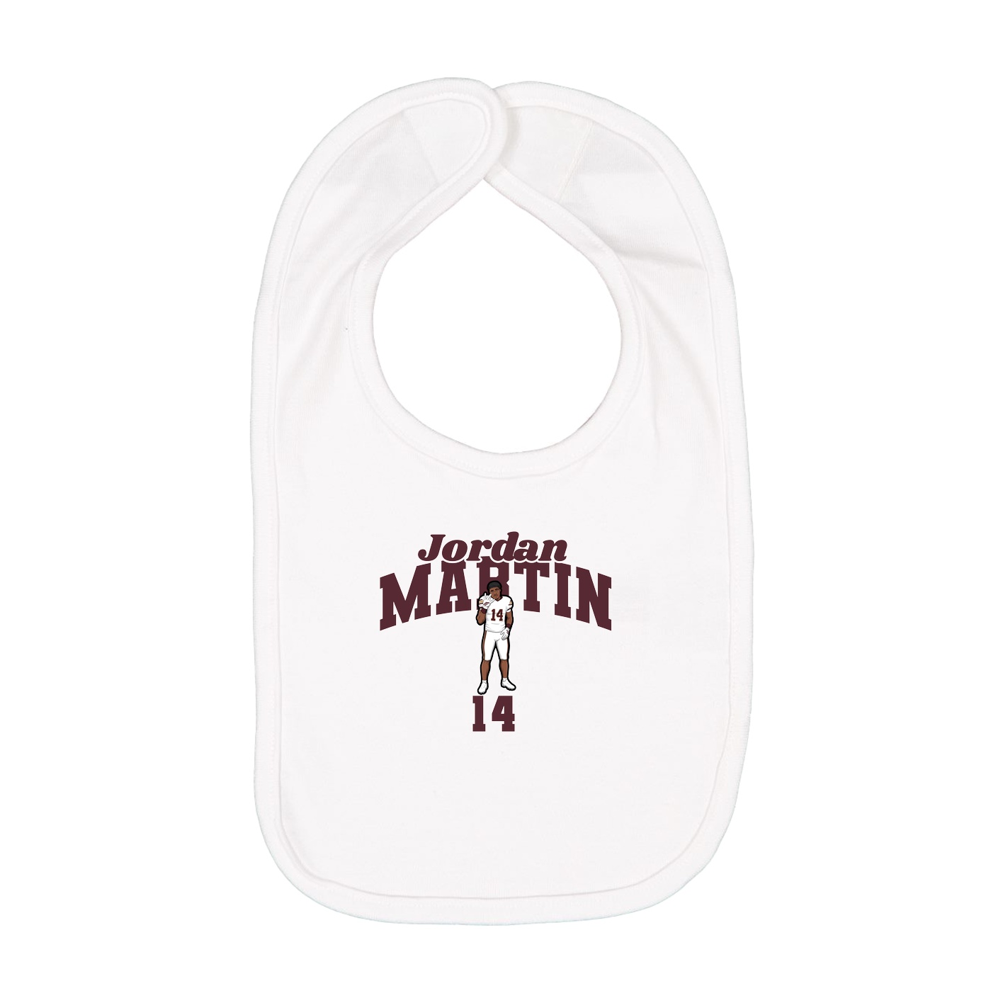 Infant Bib — Signature Arch in White