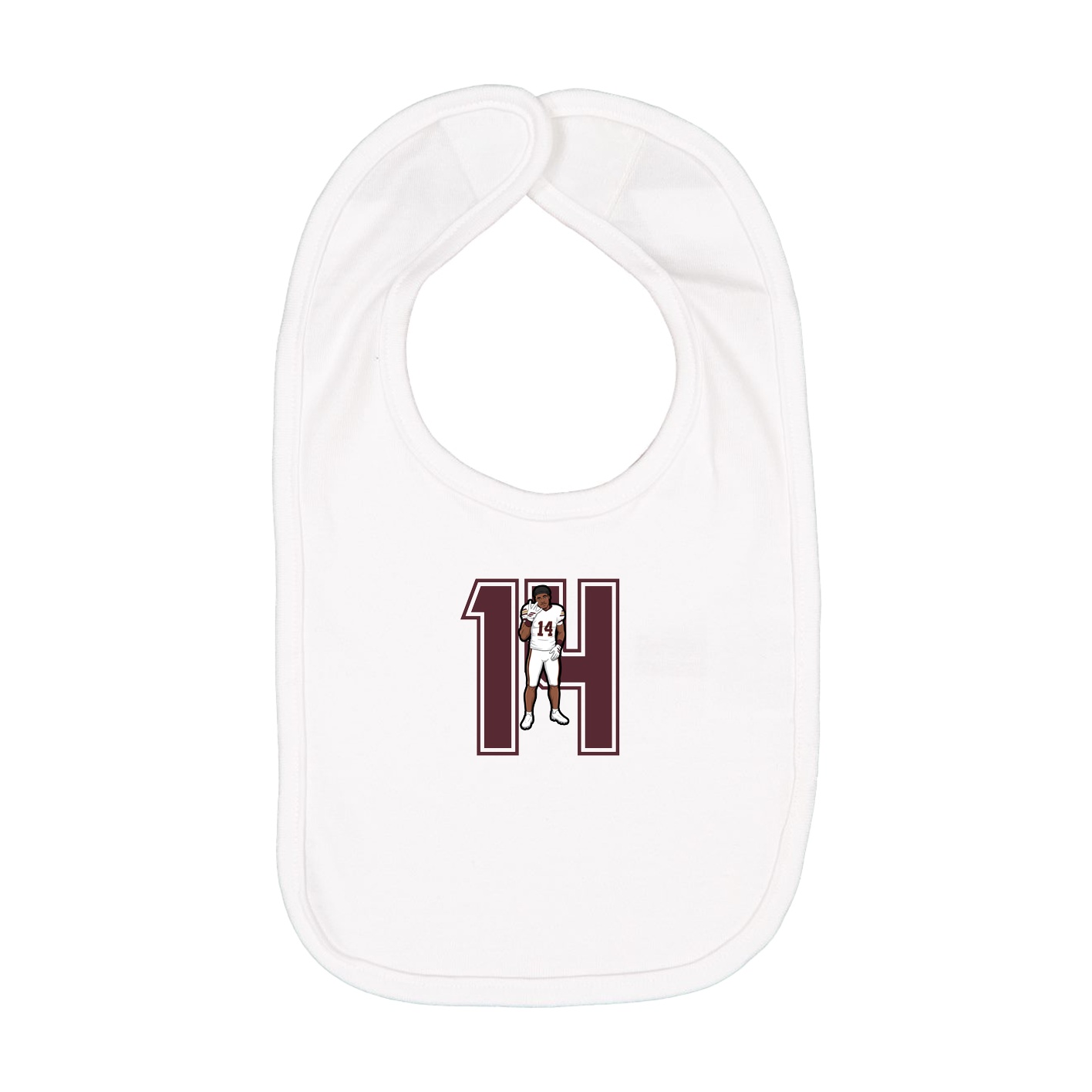 Infant Bib — Number in White