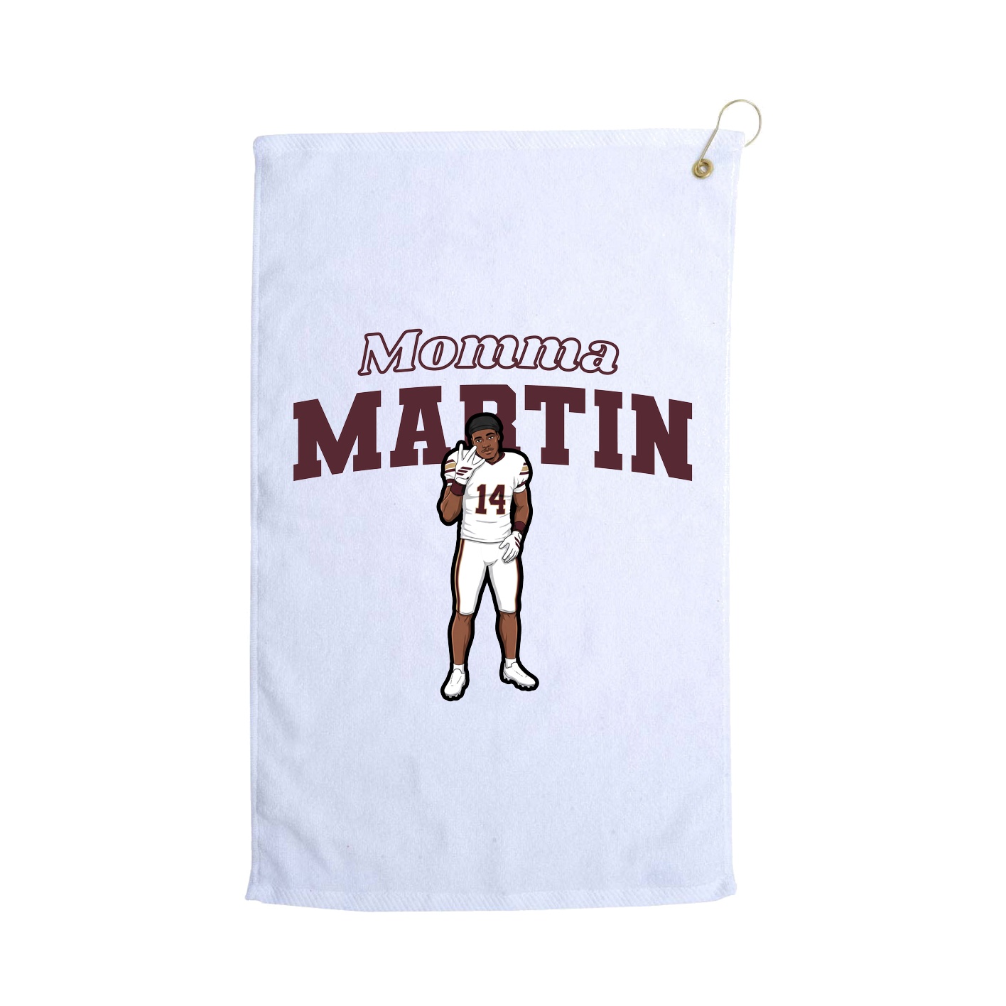 Golf Towel — Mothers Day Block in White