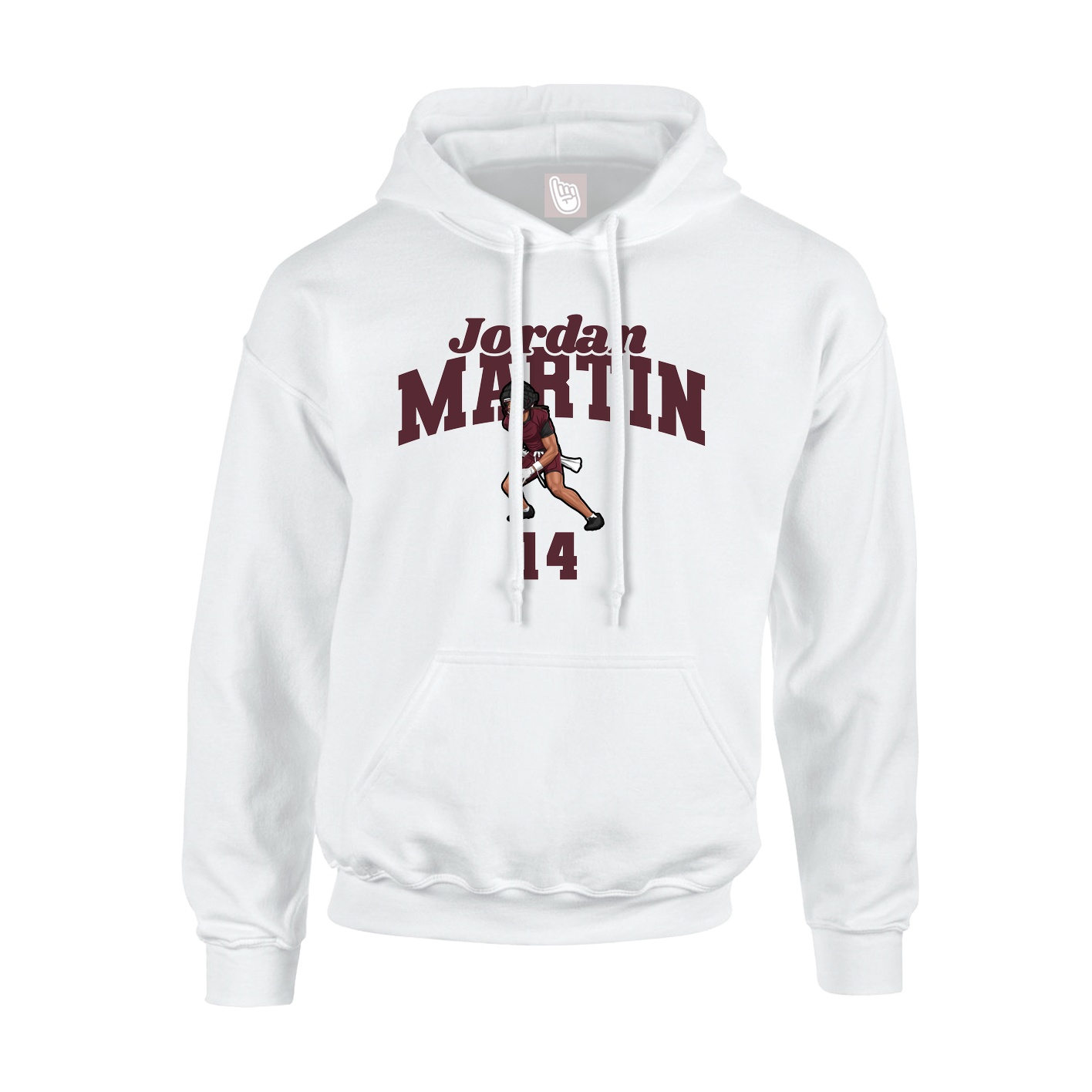 Hoodie — Signature Arch in White
