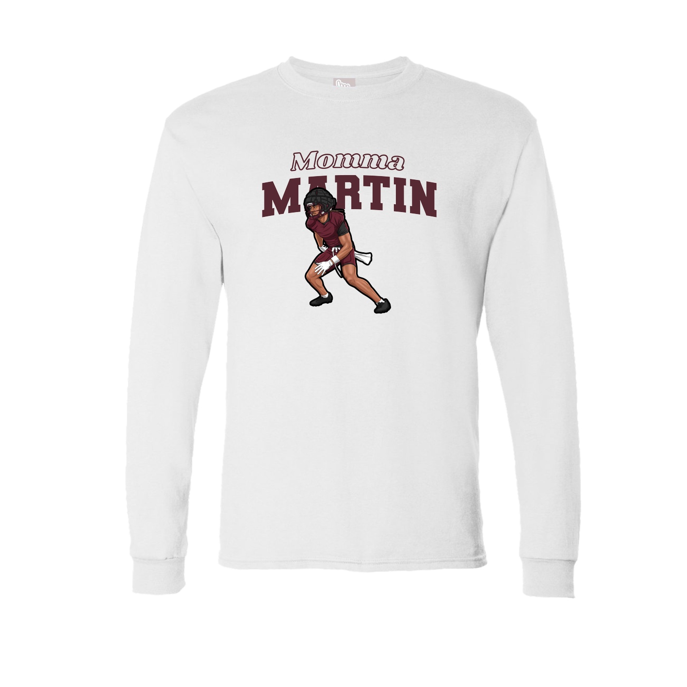 Long Sleeve Tee — Mothers Day Block in White