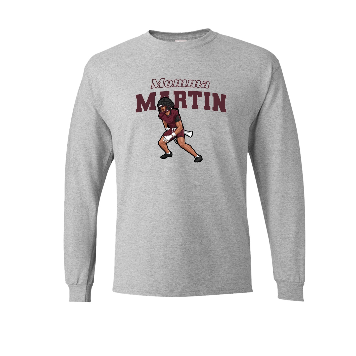 Long Sleeve Tee — Mothers Day Block in Grey