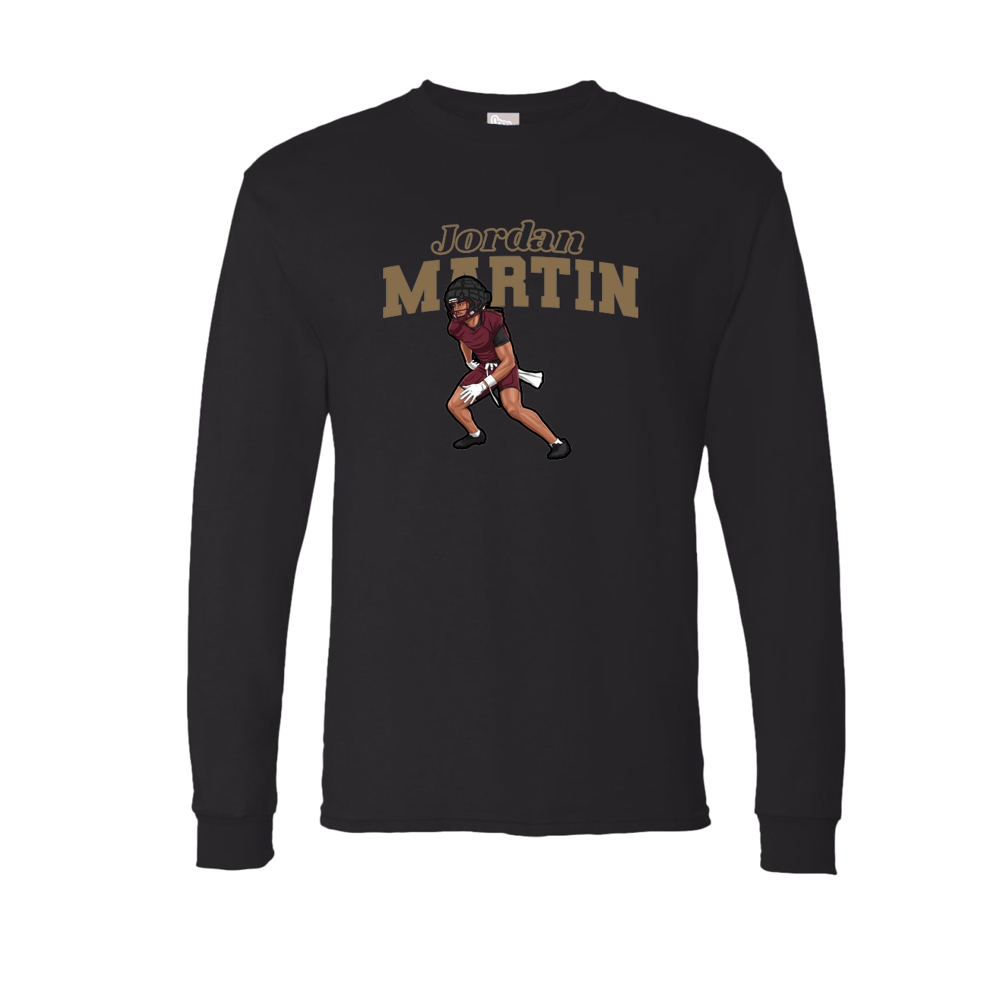 Long Sleeve Tee — Name Arch in Black