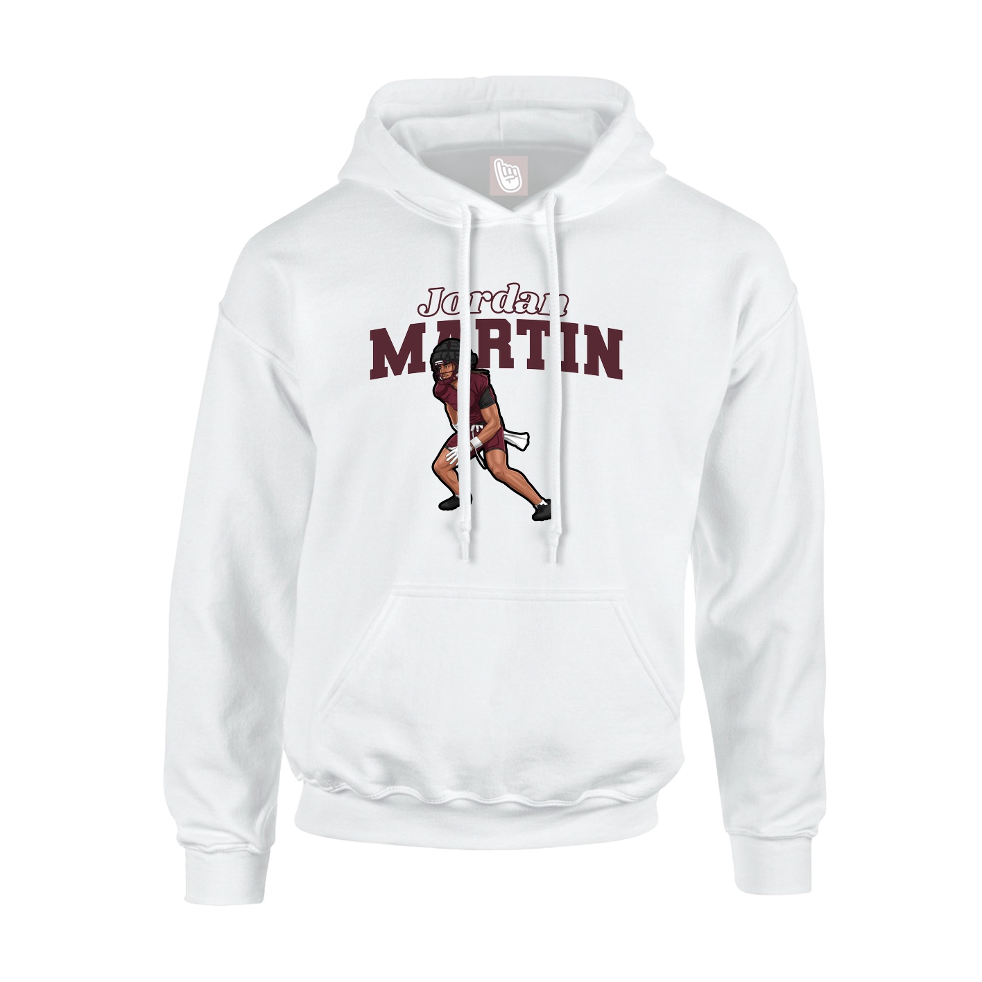 Hoodie — Name Arch in White