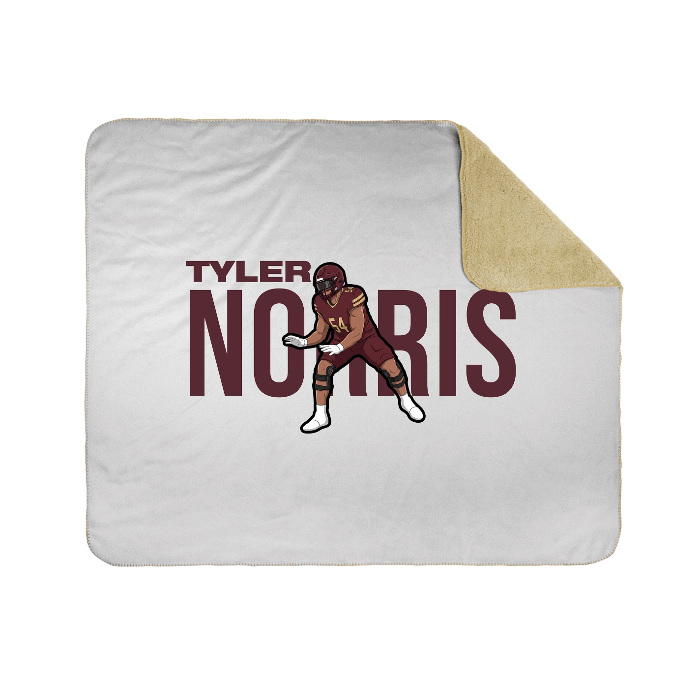 Throw Blanket — Player Name in White