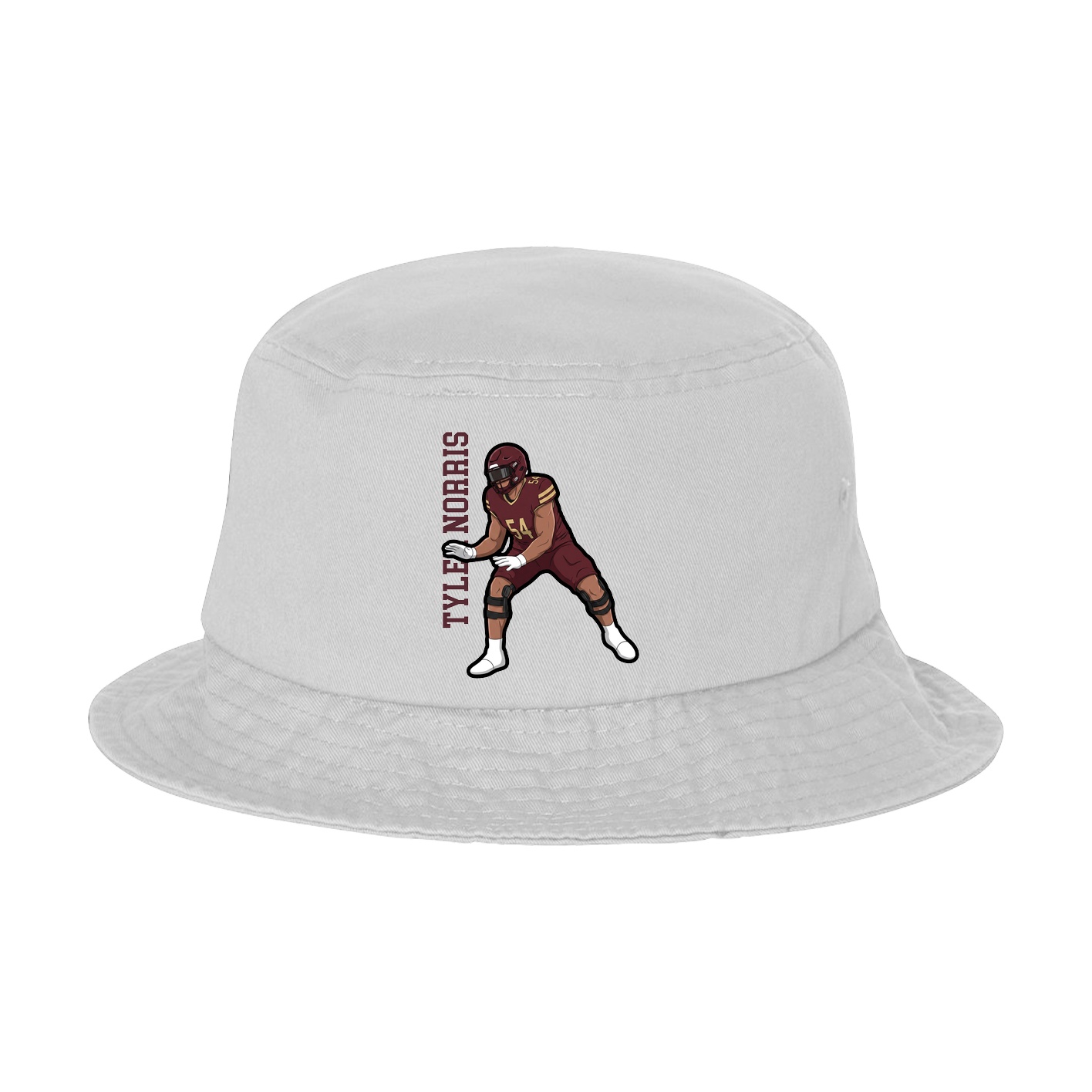 Bucket Cap — Name Vertical in White
