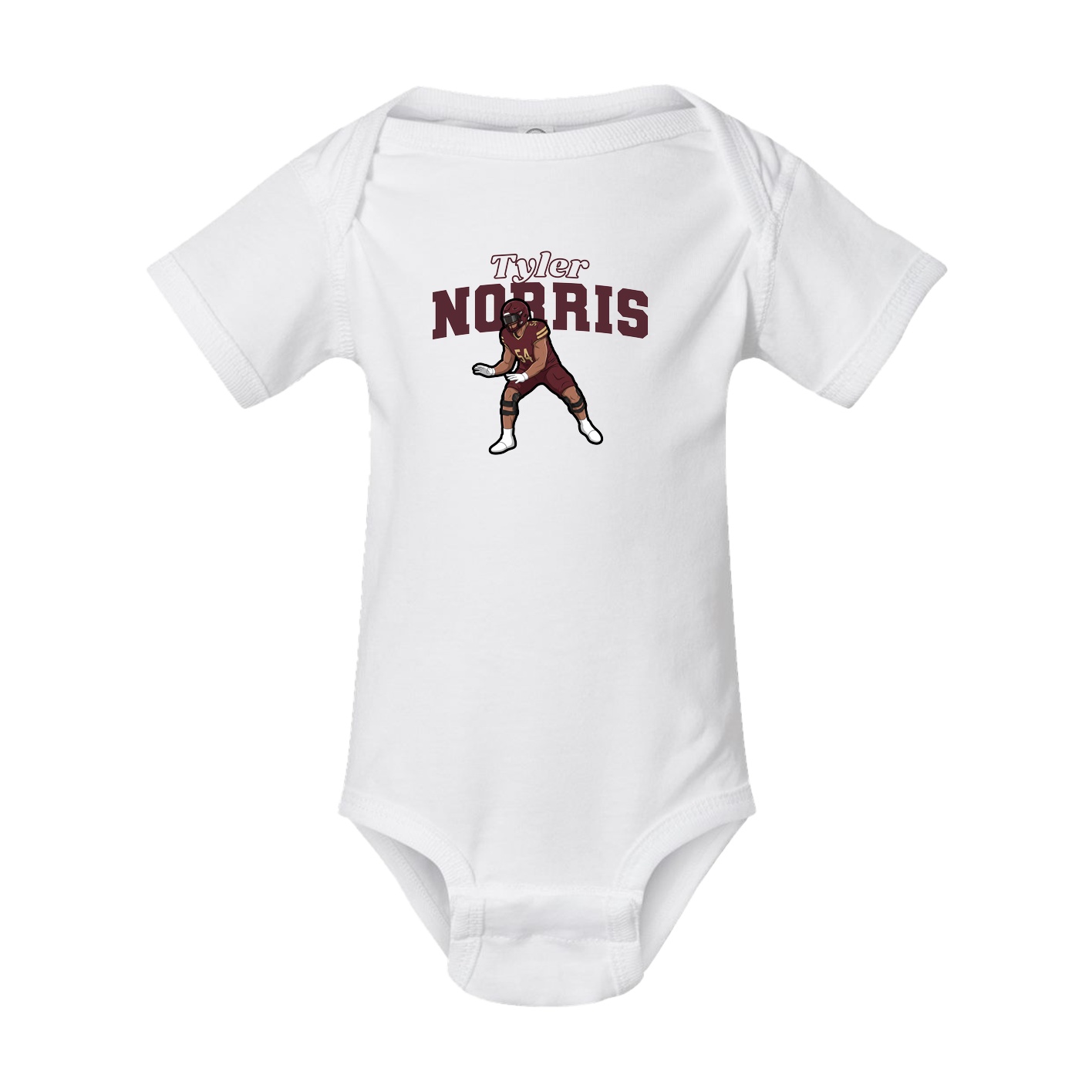 Baby Onesie — Name Arch in White