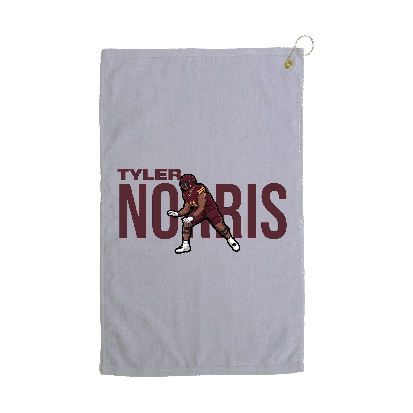 Golf Towel — Player Name in Grey