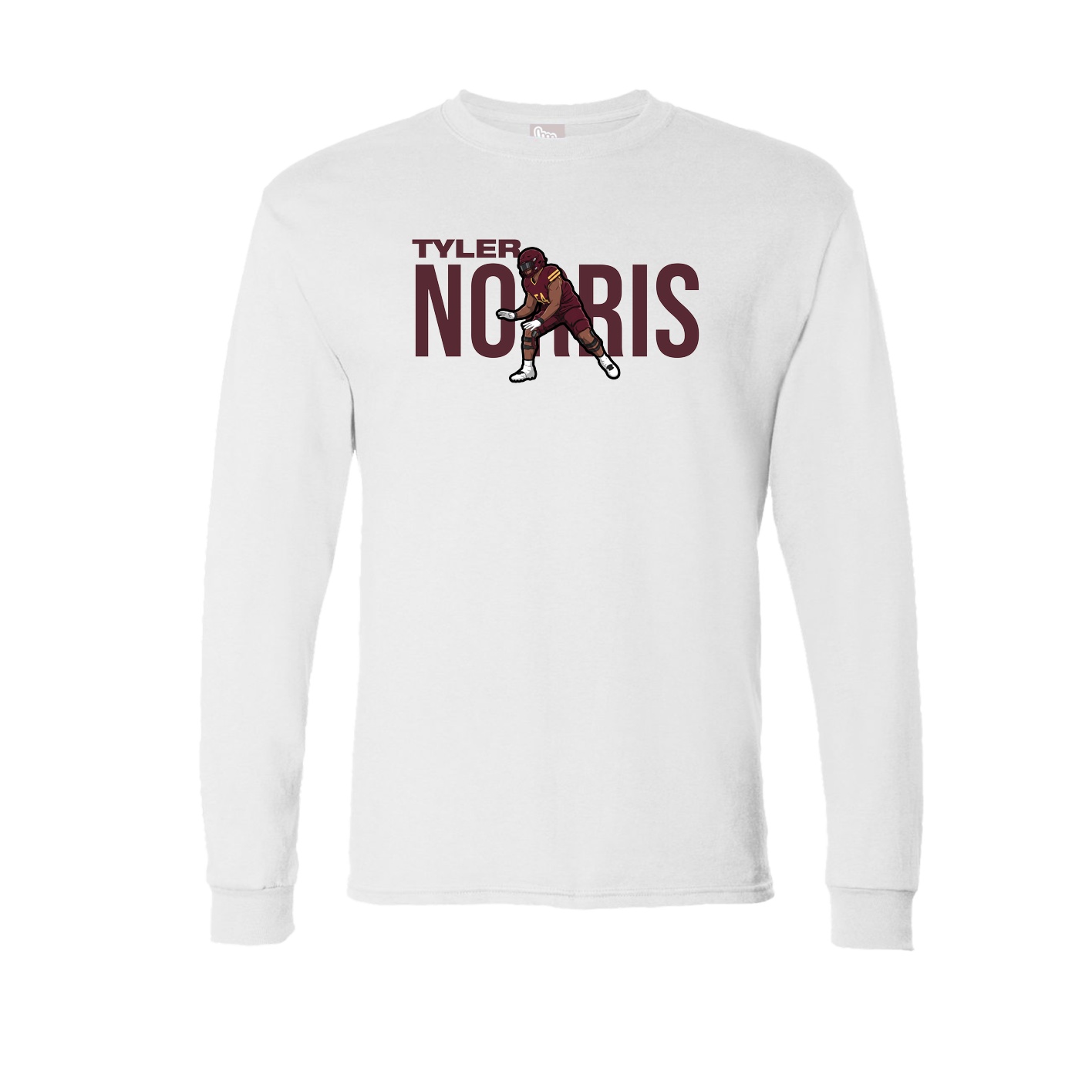 Long Sleeve Tee — Player Name in White