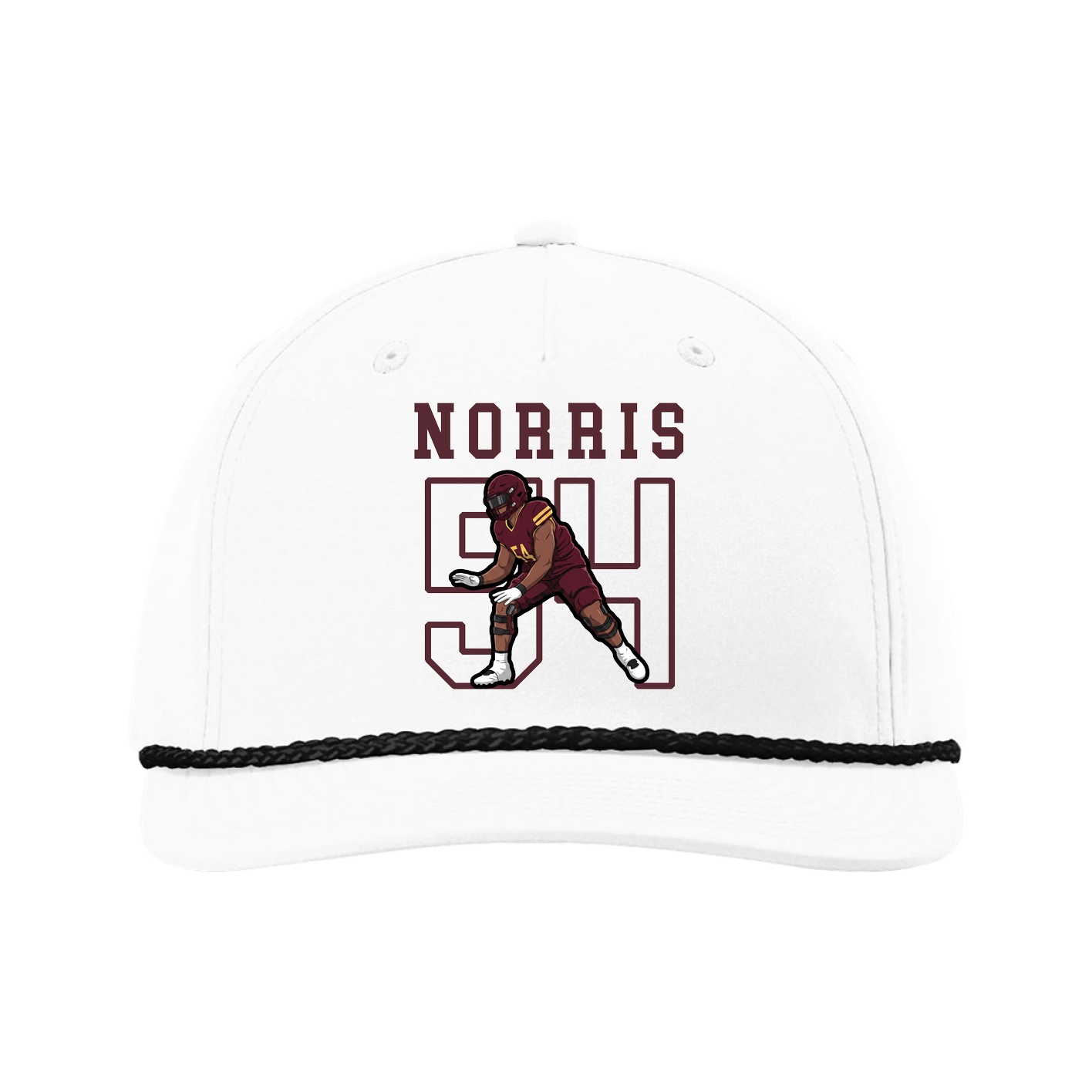 Five-Panel Classic Rope Cap — Shirsey in White