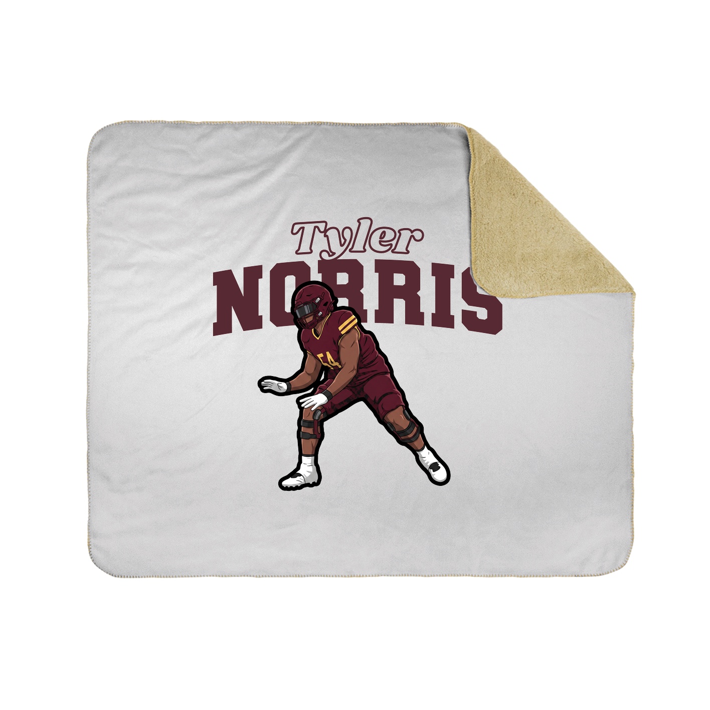 Throw Blanket — Name Arch in White
