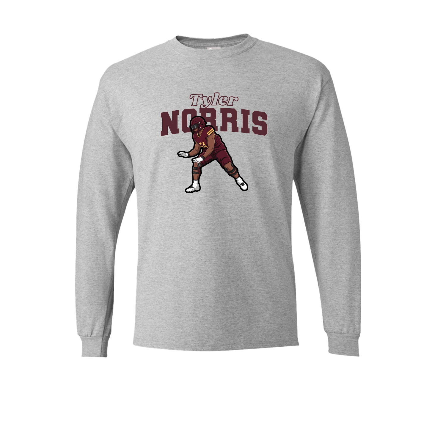 Long Sleeve Tee — Name Arch in Grey