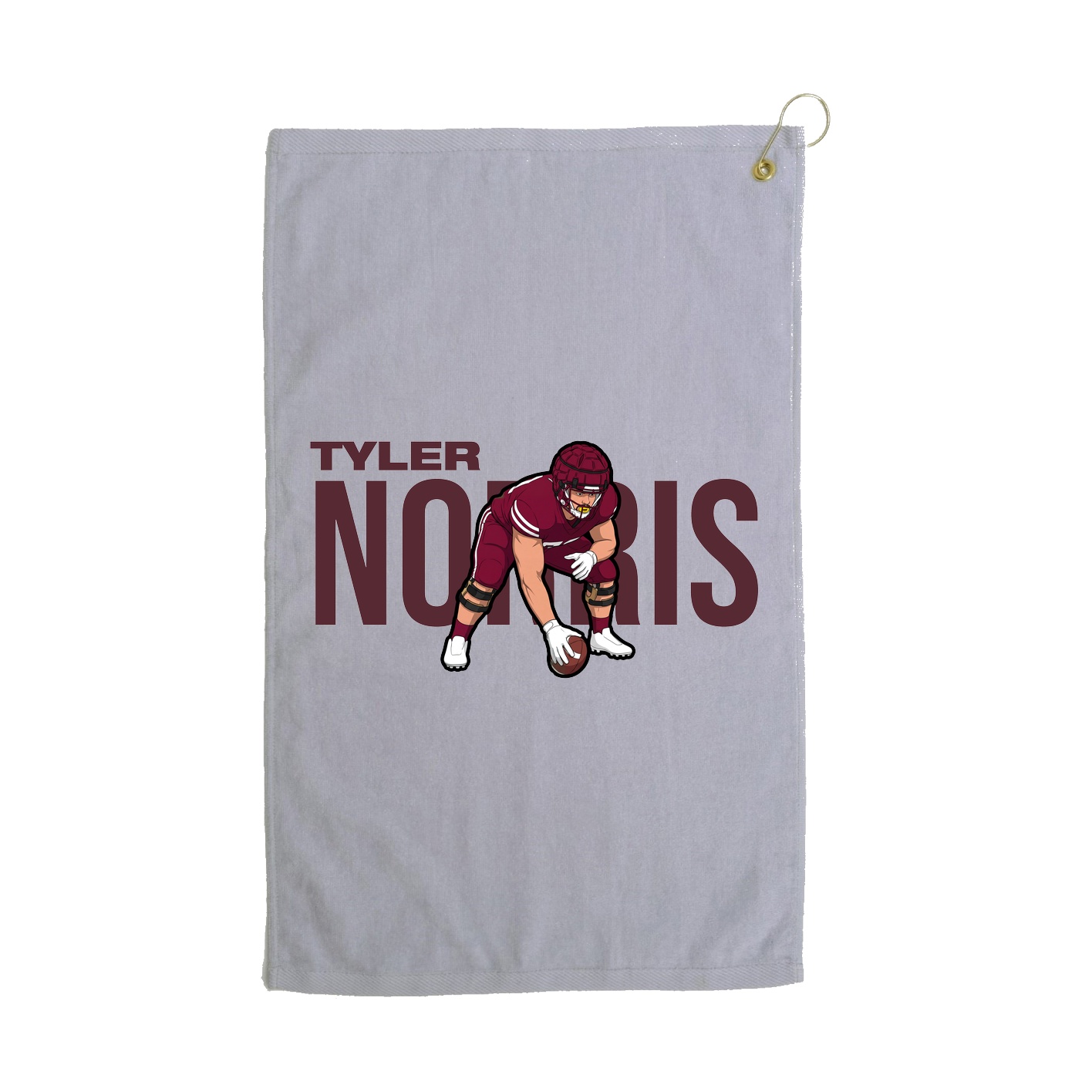 Golf Towel — Player Name in Grey