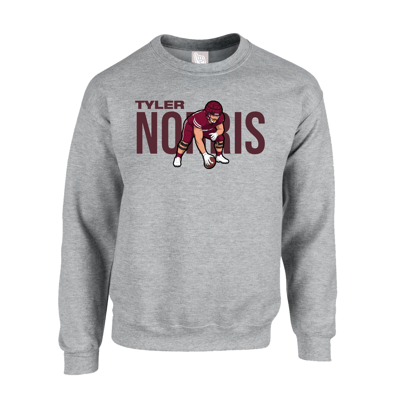 Fleece Crew — Player Name in Grey