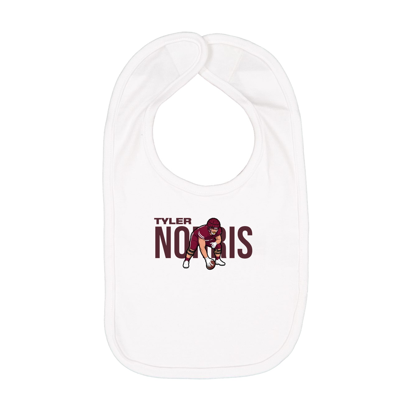 Infant Bib — Player Name in White