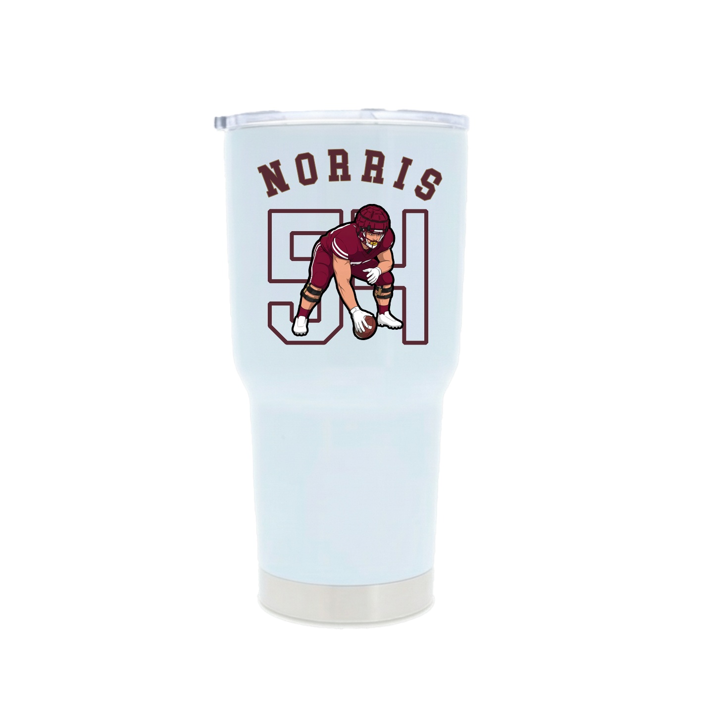 30oz Stainless Steel Tumbler — Shirsey Arch in White