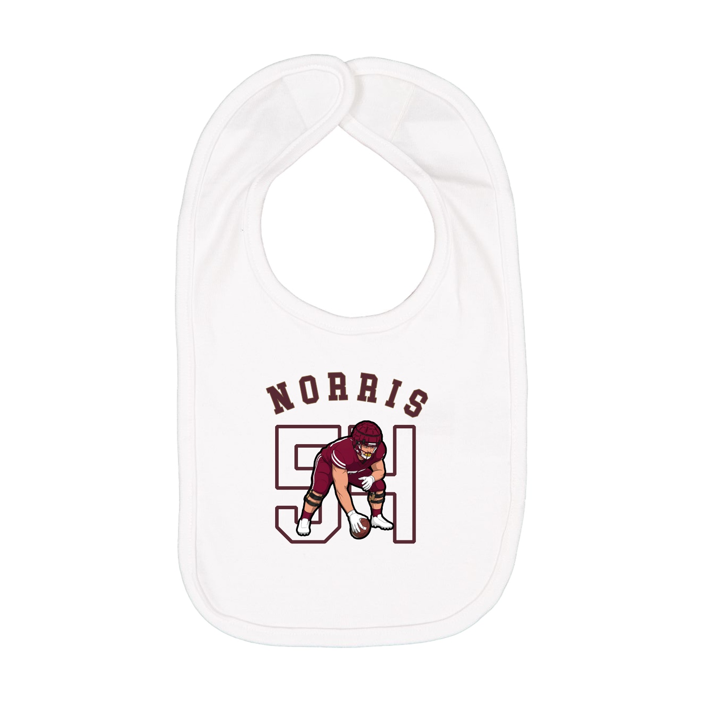Infant Bib — Shirsey Arch in White