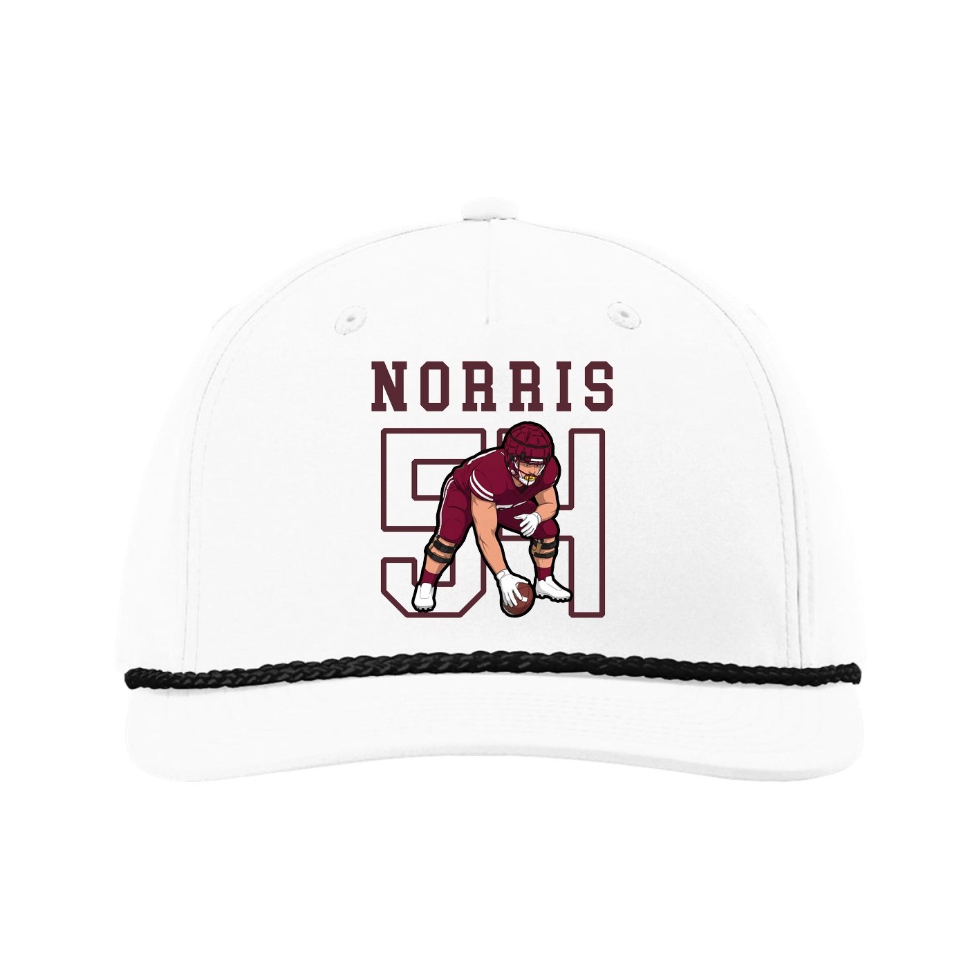 Five-Panel Classic Rope Cap — Shirsey in White