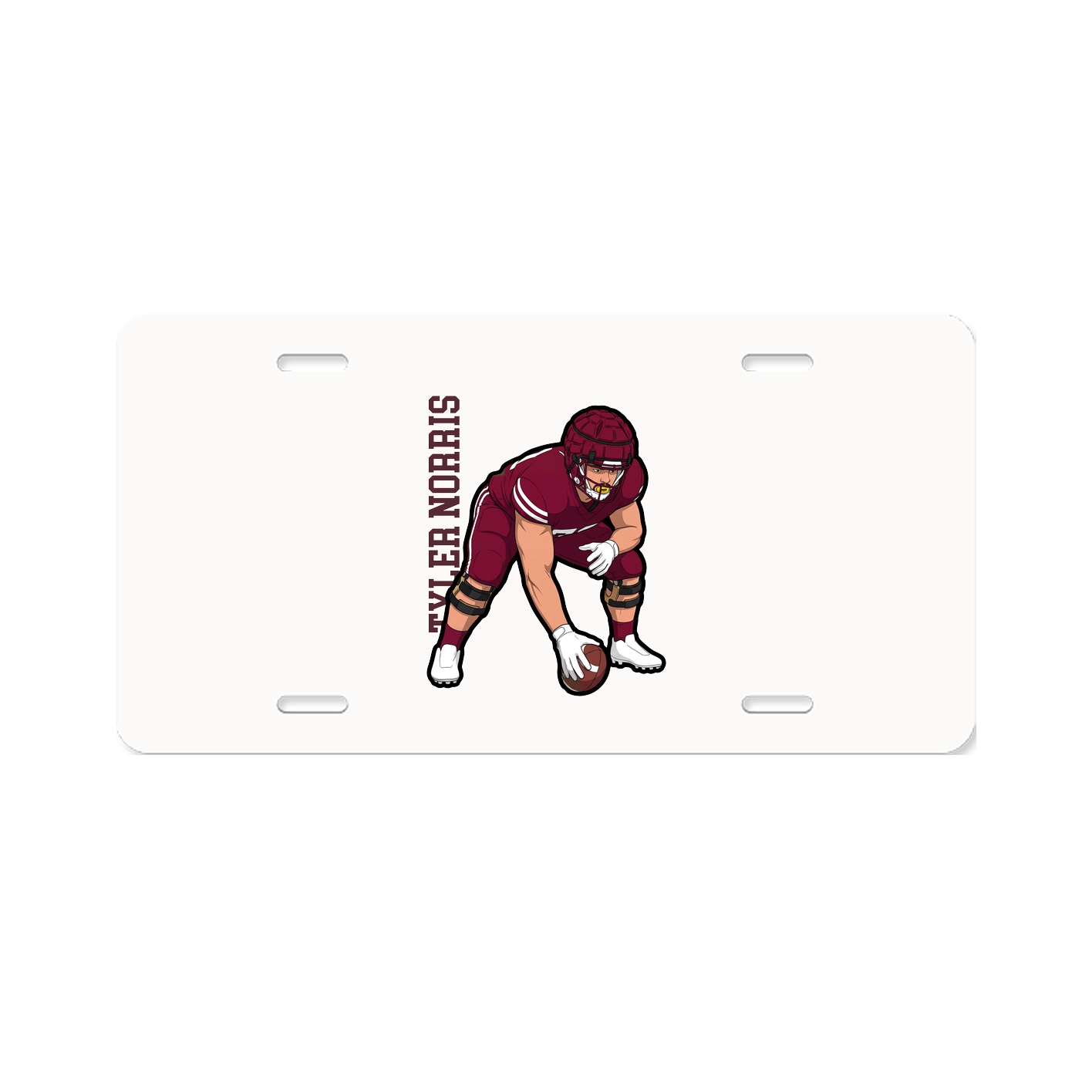 License Plate — Name Vertical in Classic