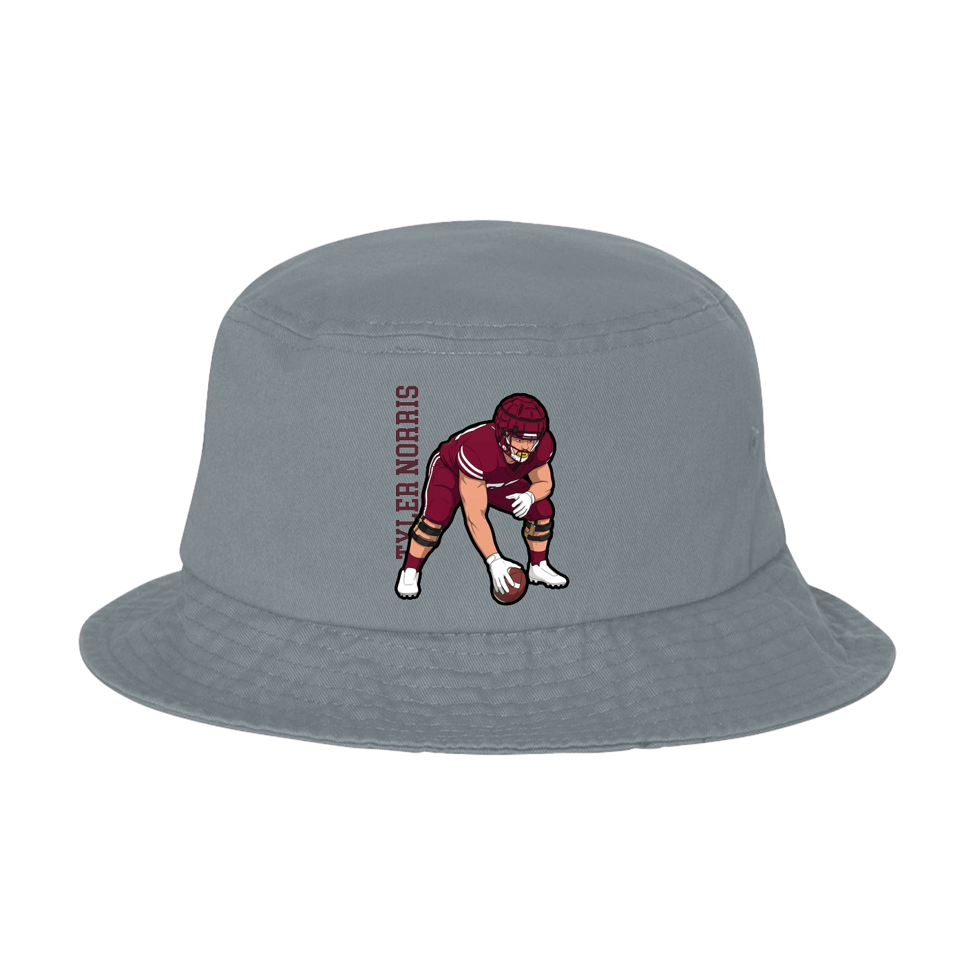 Bucket Cap — Name Vertical in Grey