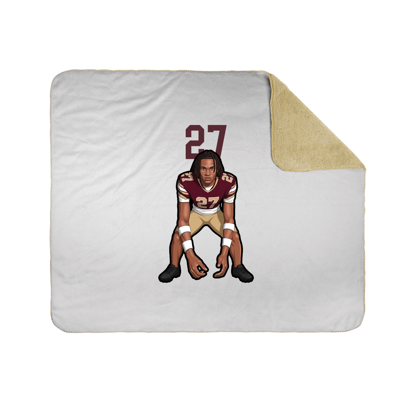 Throw Blanket — Number Top in White