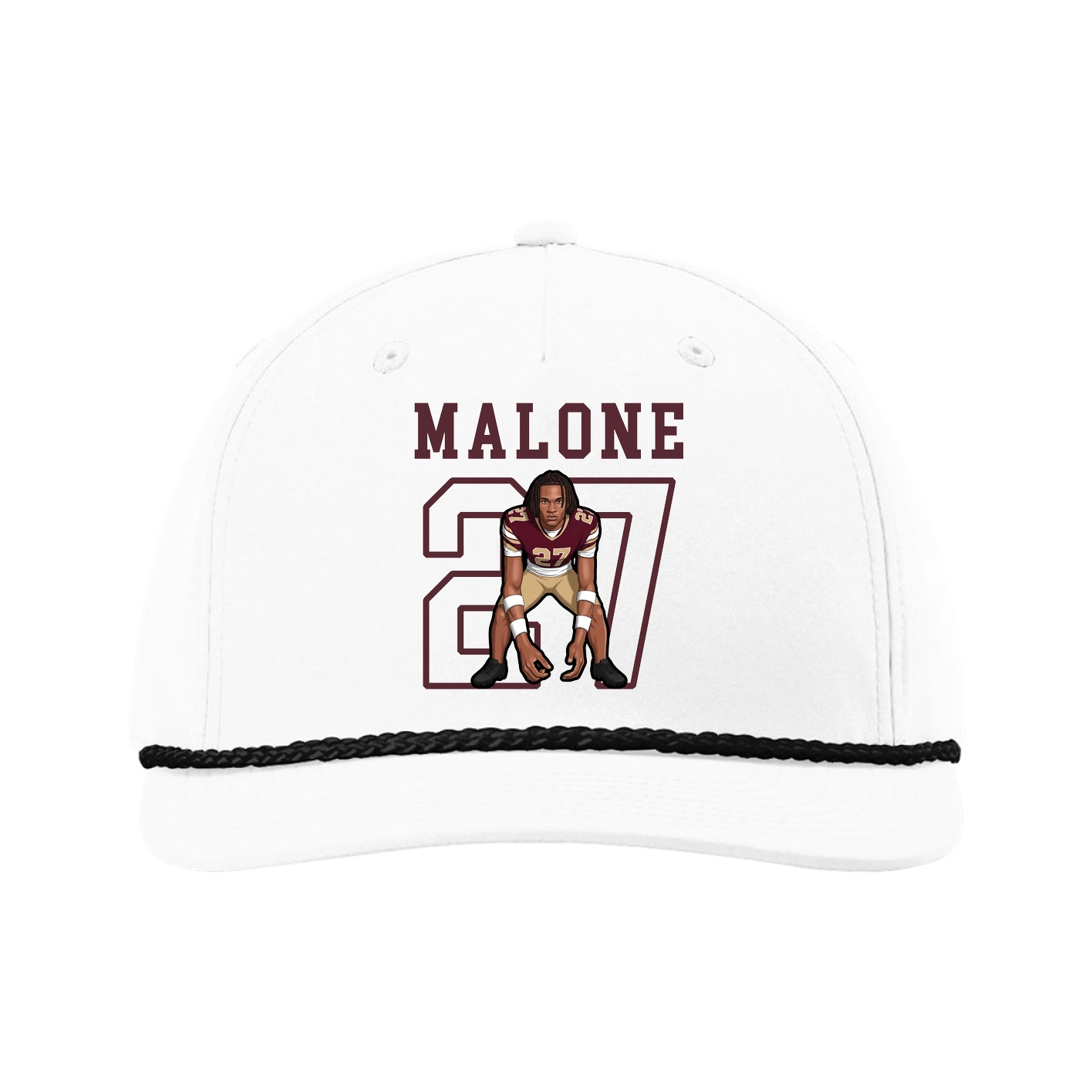 Five-Panel Classic Rope Cap — Shirsey in White