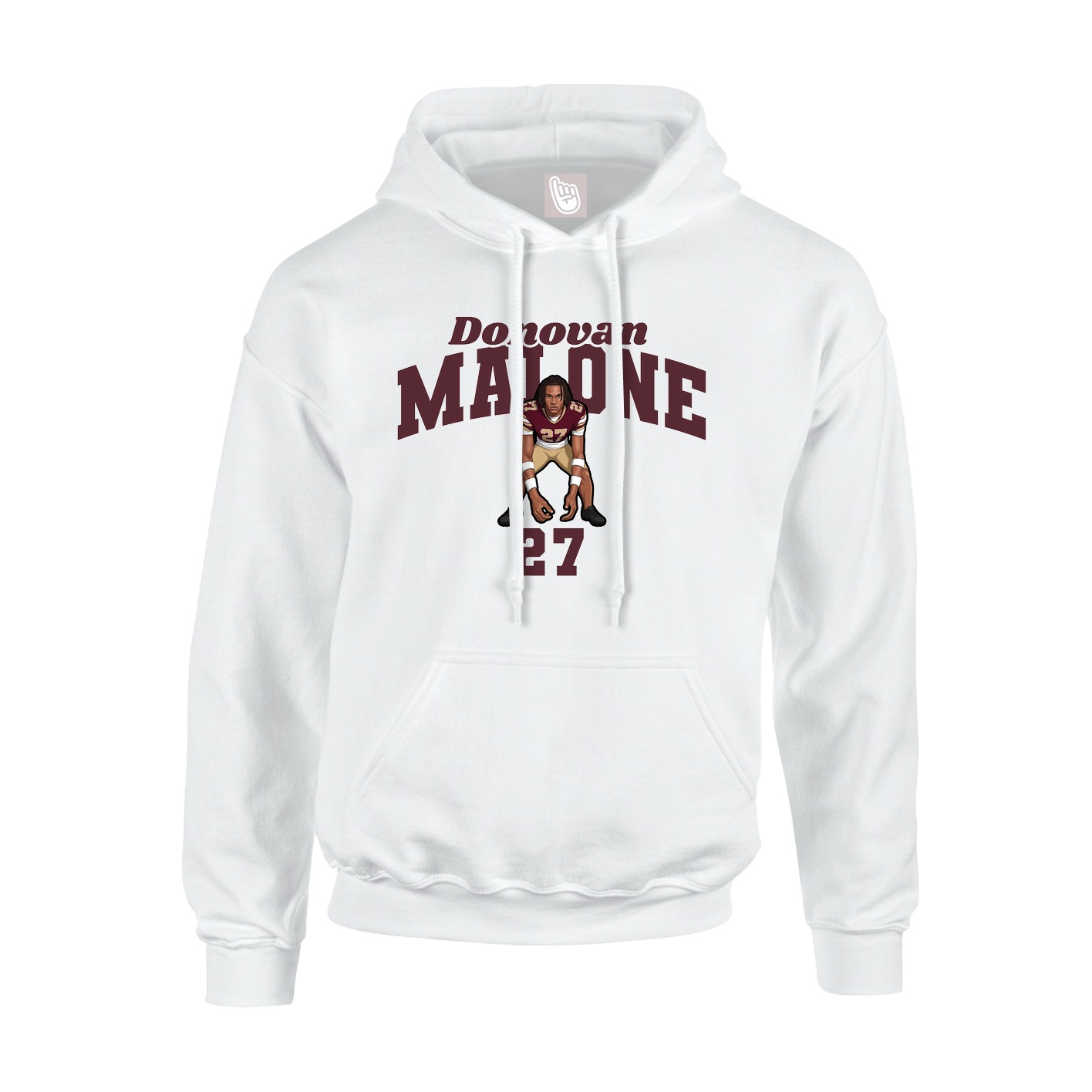 Hoodie — Signature Arch in White