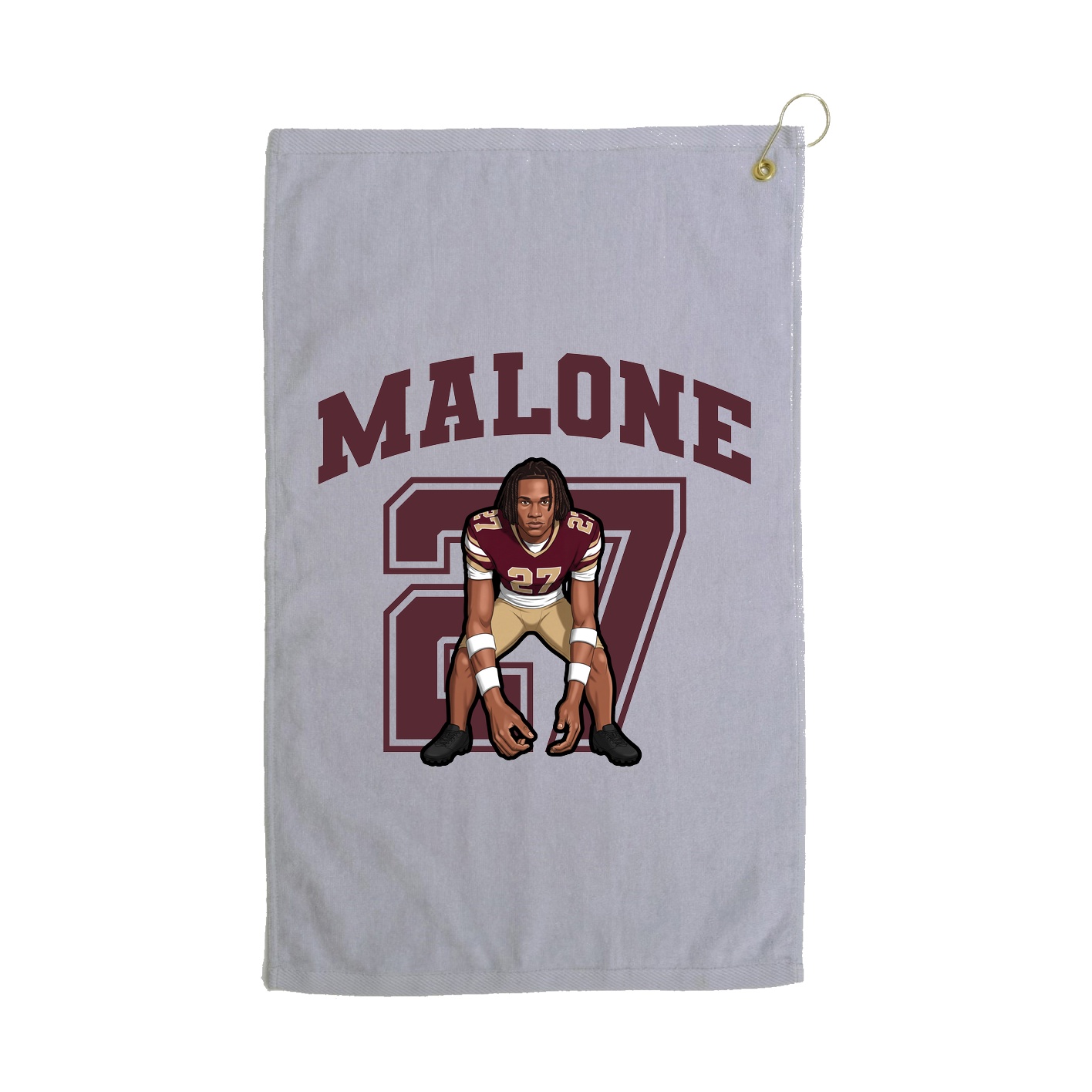 Golf Towel — Number in Grey