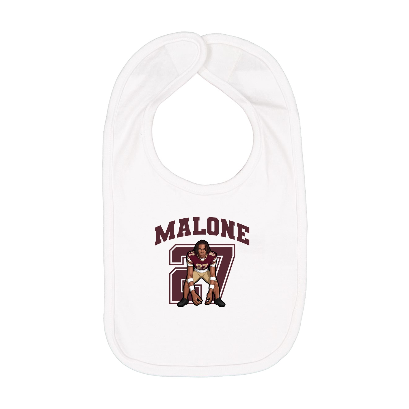 Infant Bib — Number in White