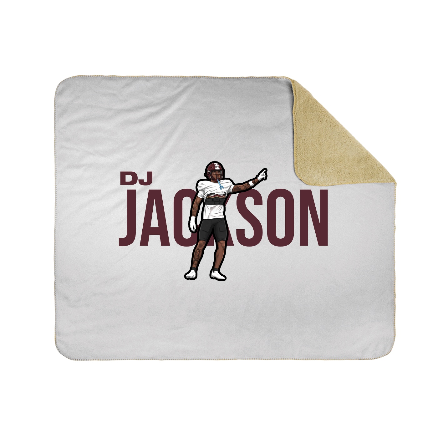 Throw Blanket — Player Name in White
