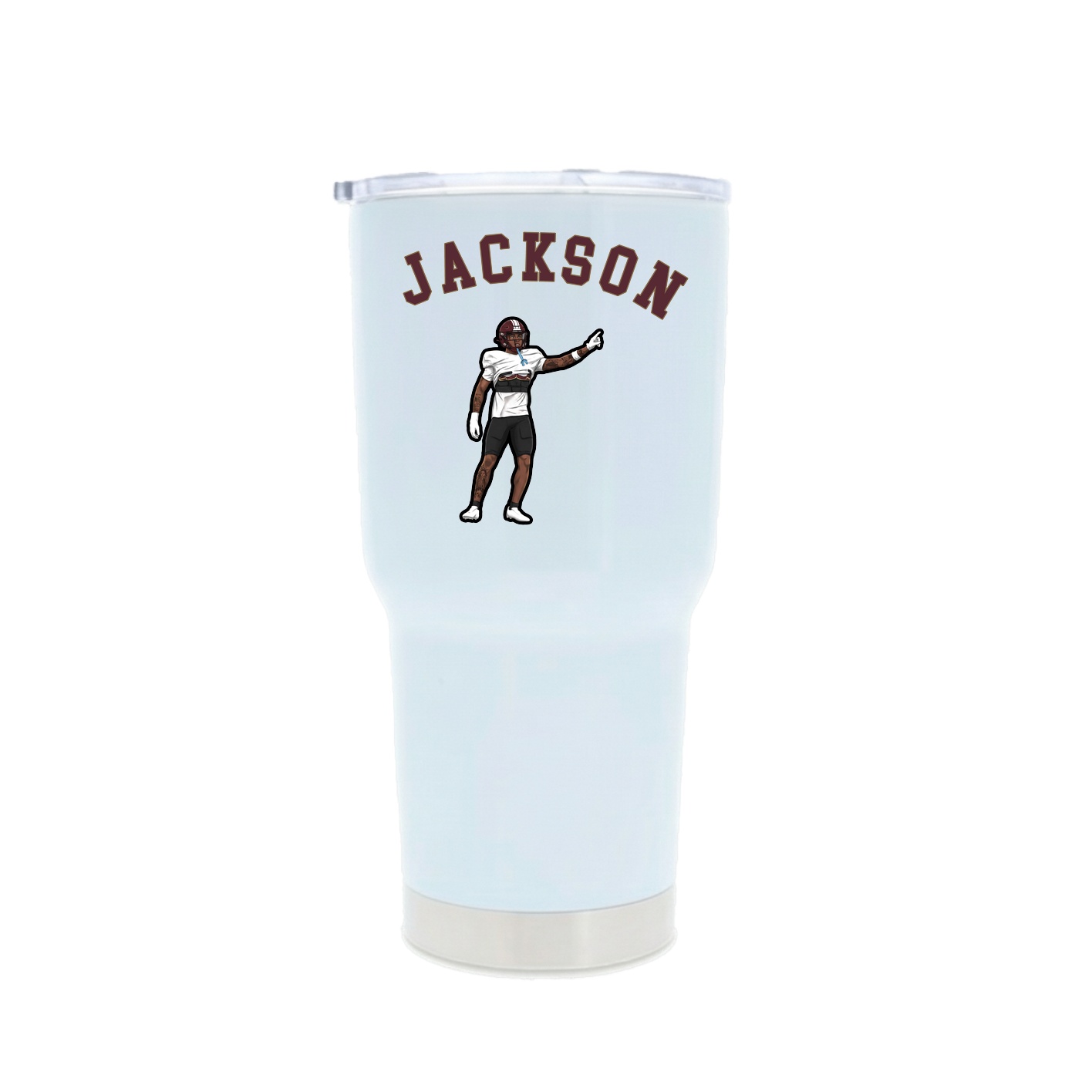 30oz Stainless Steel Tumbler — Shirsey Arch in White