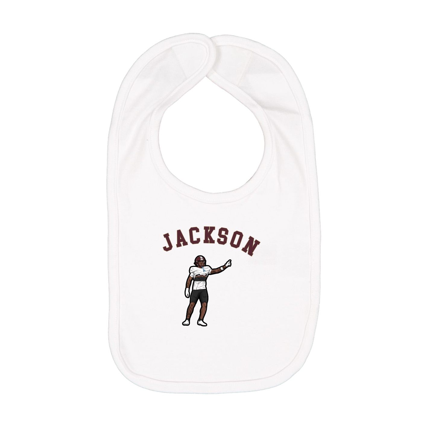 Infant Bib — Shirsey Arch in White