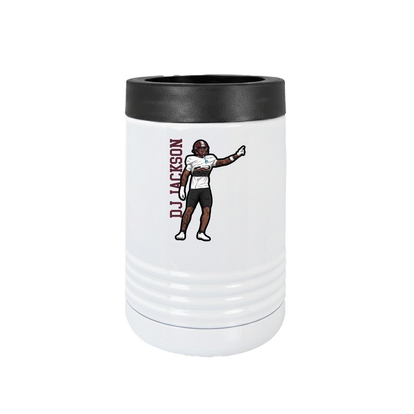 Beverage Holder — Name Vertical in White